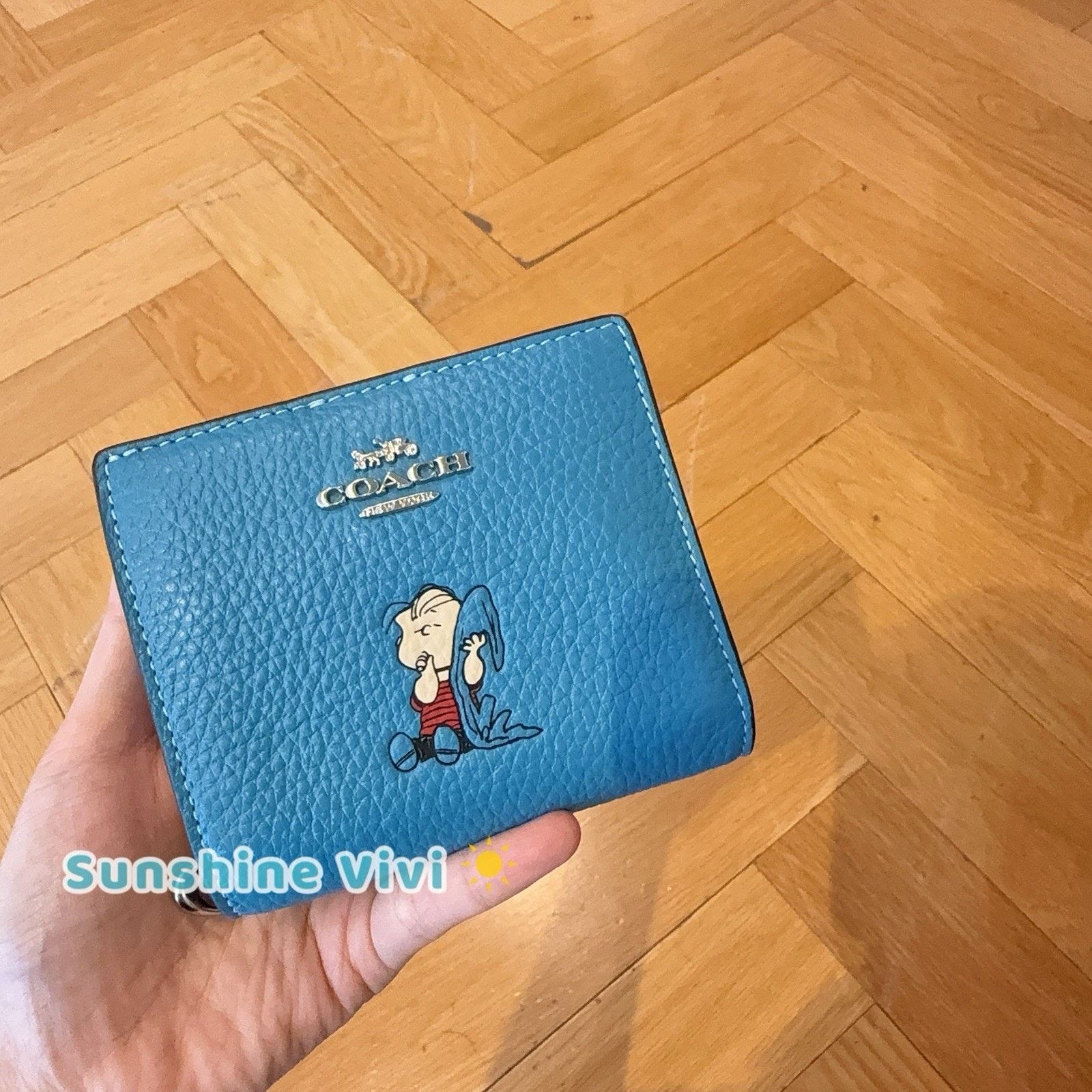 Coach NWT Coach x Peanuts 2025 Snap Wallet CBN91 Linus Blue Size ONE SIZE - 2 Thumbnail