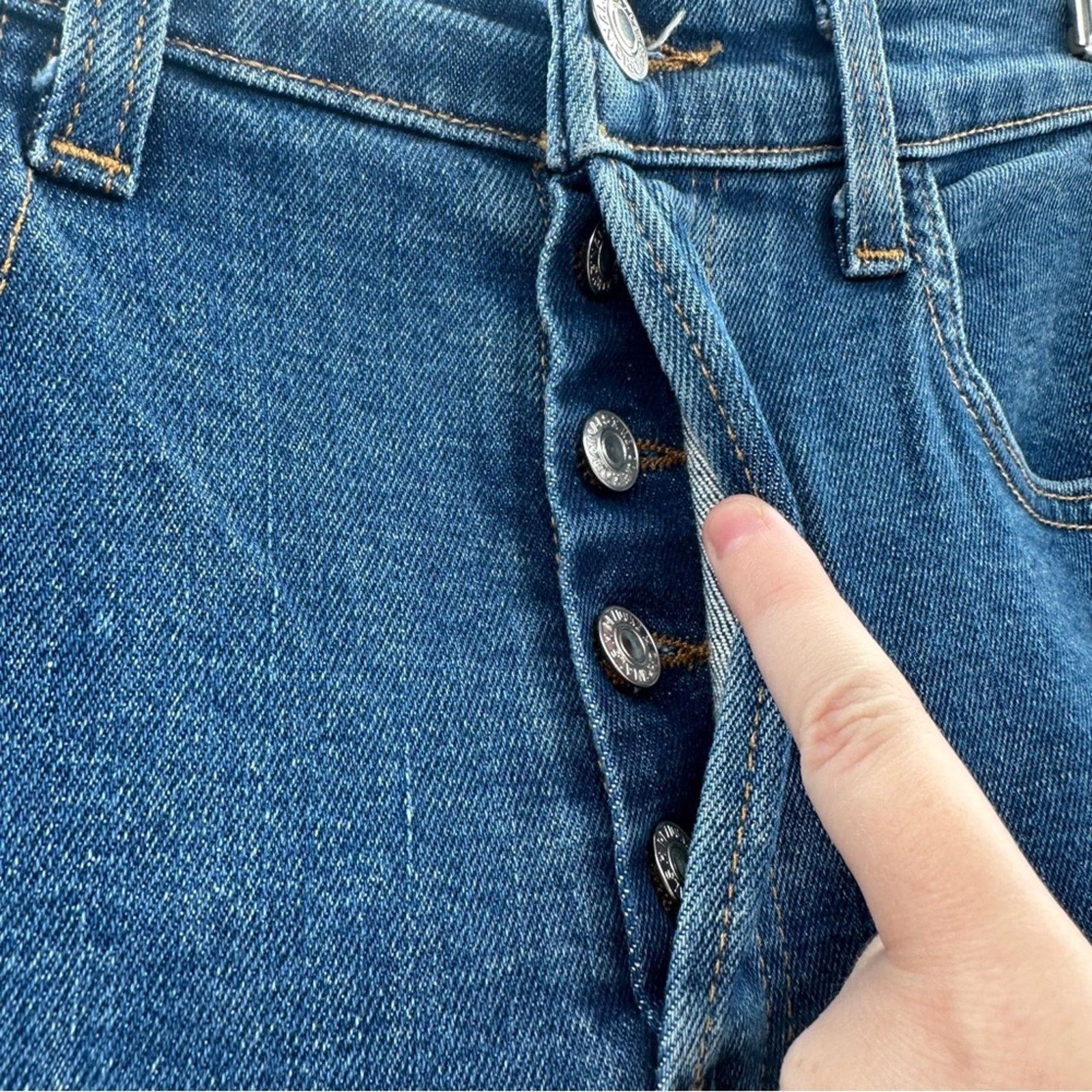 RE/DONE Re/done High Rise Medium Wash Skinny Leg Jeans Sz 30 Size 30" / US 8 / IT 44 - 5 Thumbnail