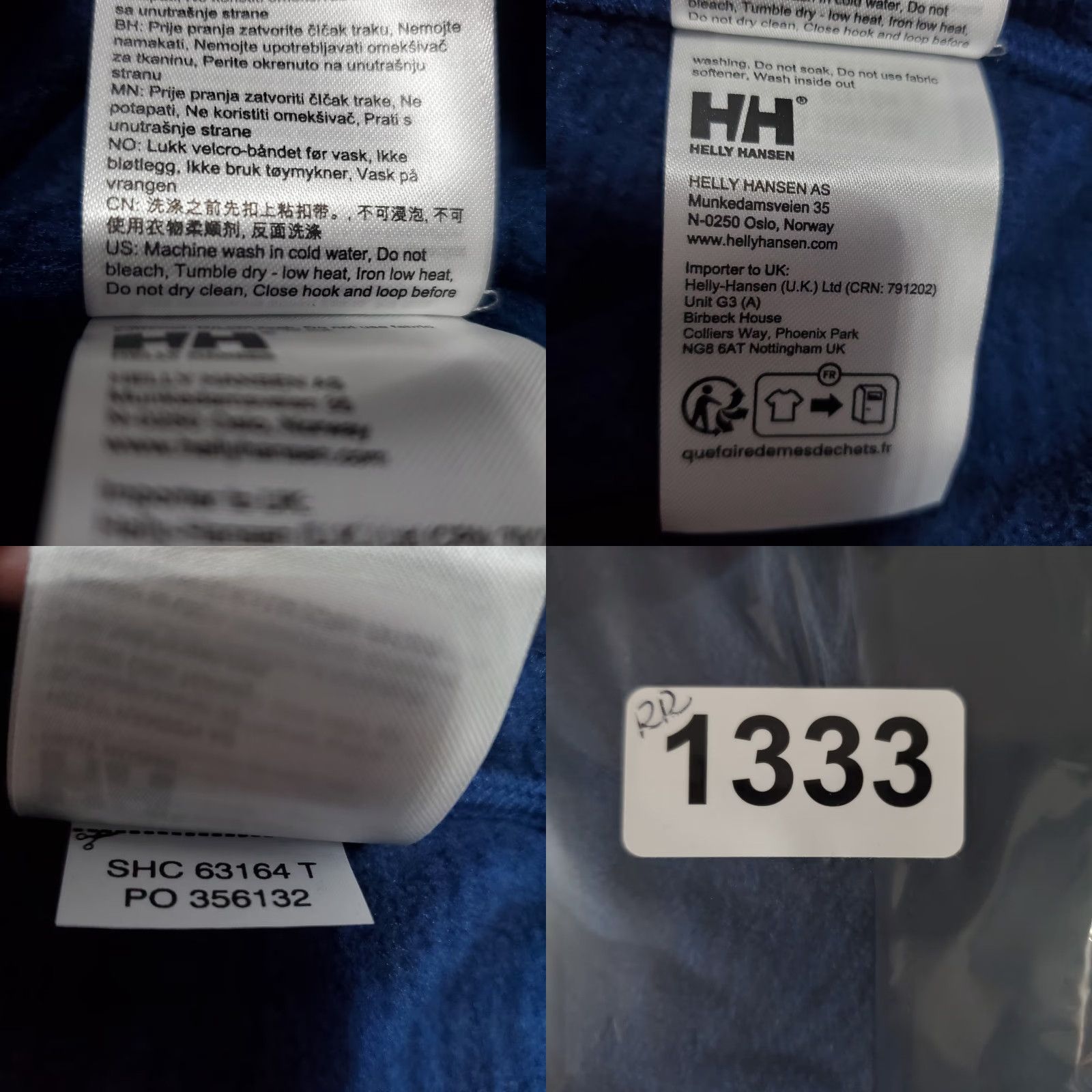 Helly Hansen Helly Hansen Maridalen Fleece Jacket Men L Blue Ocean Wave AOP 1/4 Snap Pullover Size US L / EU 52-54 / 3 - 9 Thumbnail