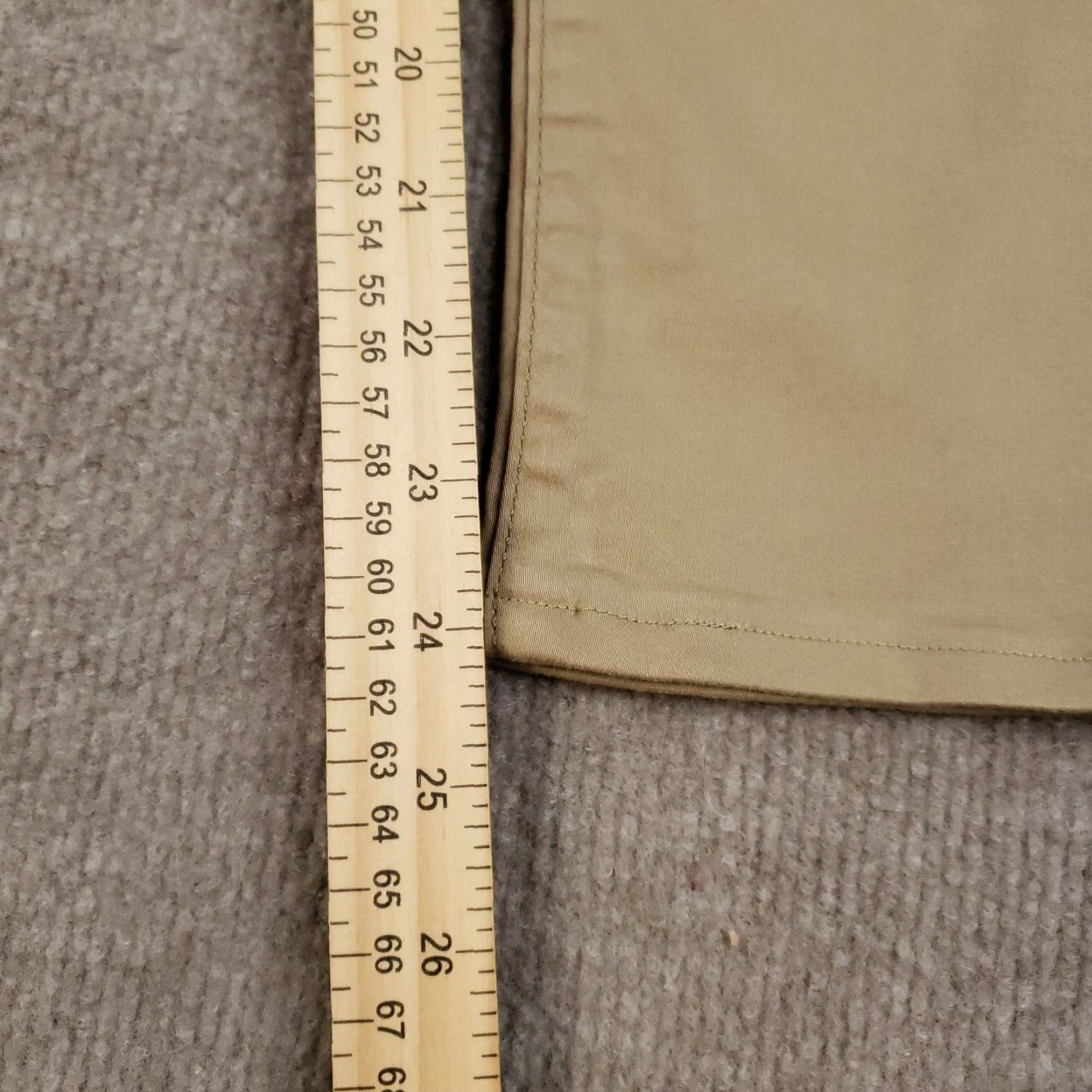 Vintage 34 Heritage Mens Pants 31x24 Brown Chino Flat Front Comfort Classic Regular Zip Straight Size US 31 - 3 Thumbnail