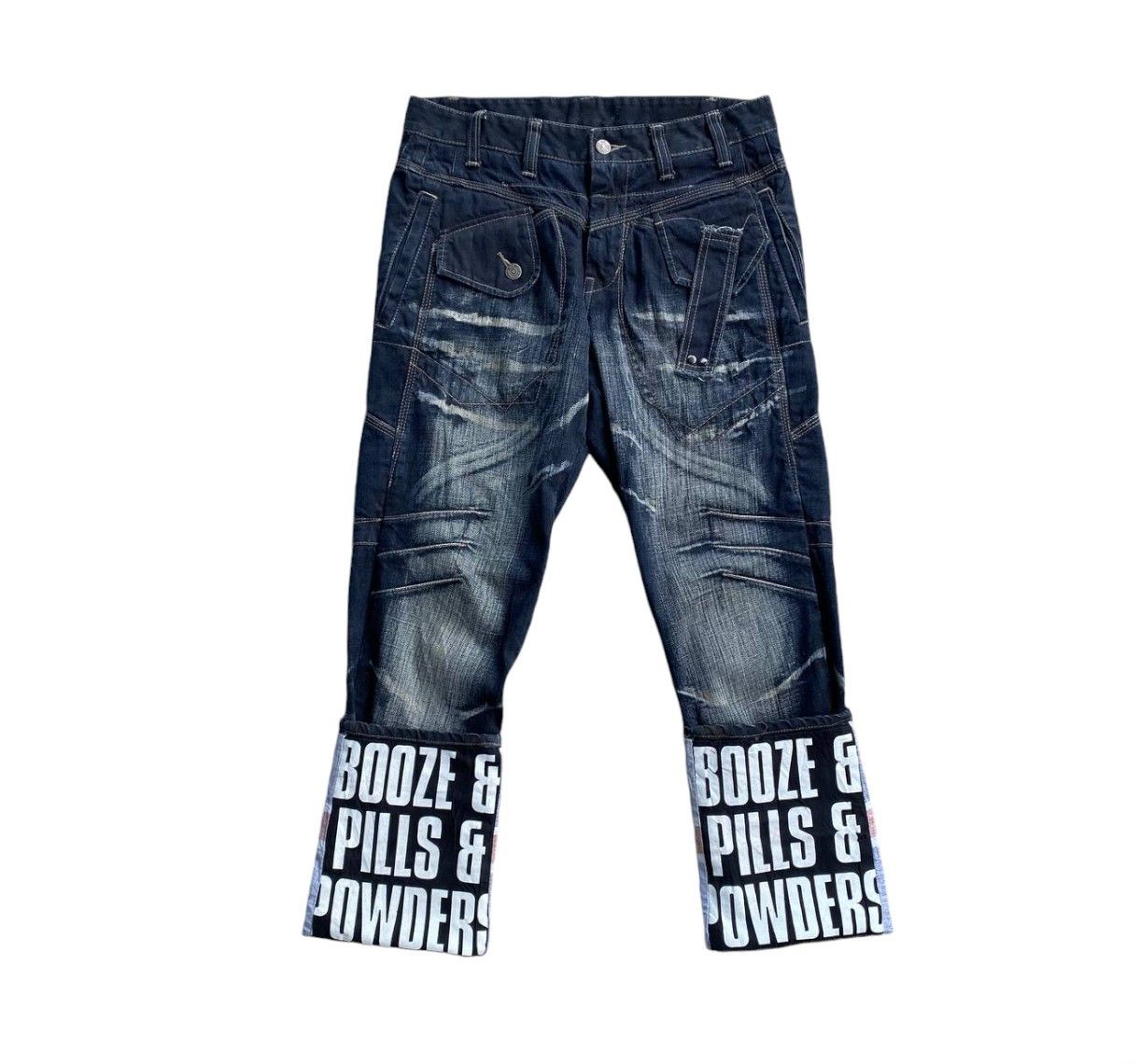 PPFM PPFM BOOZE&PILLS & POWDERS HERRINGBONE WASH G.BRITAIN FLAG Size US 30 / EU 46 - 3 Thumbnail