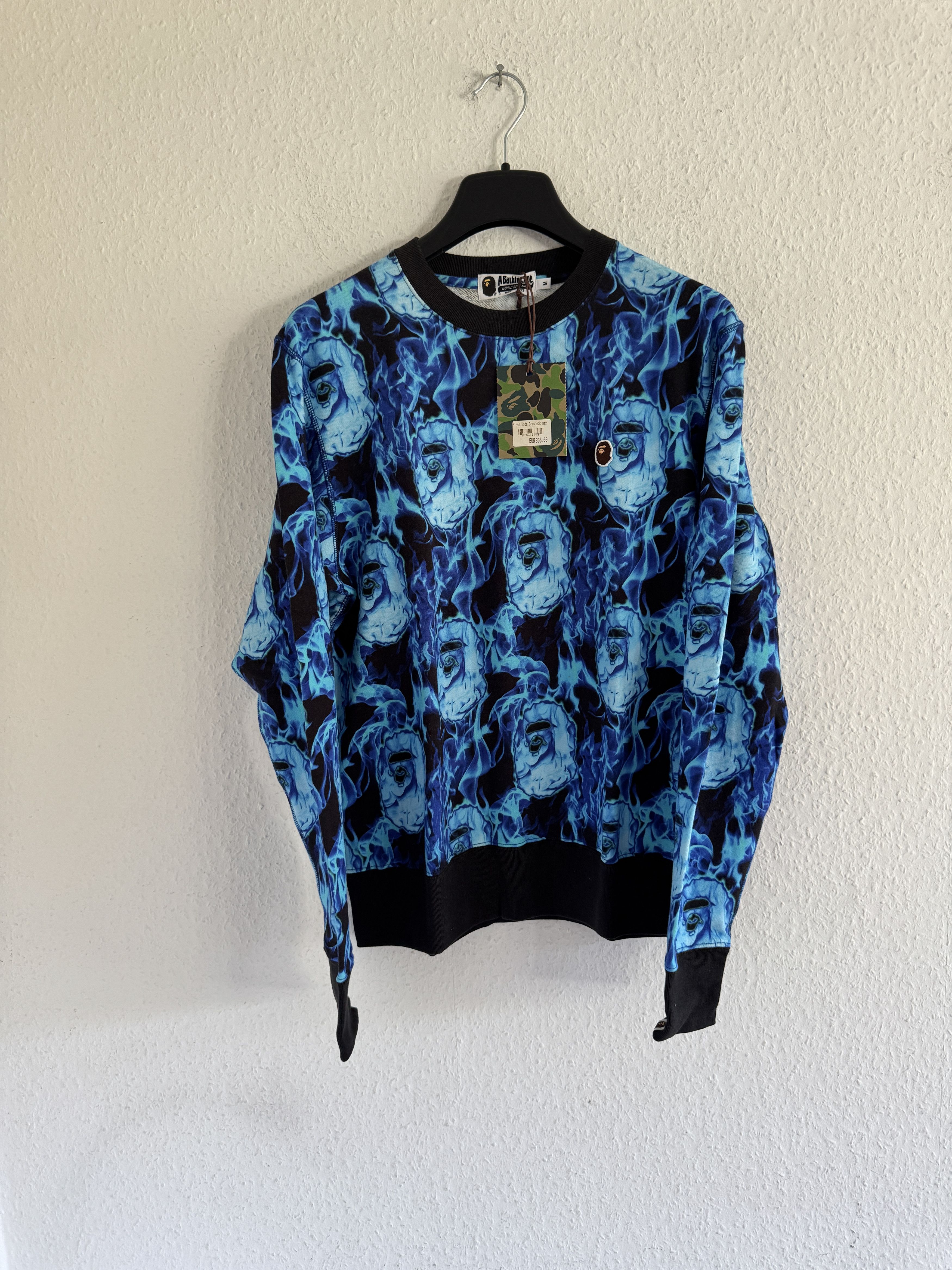 トップス A BATHING APE BAPE FLAME WIDE CREWNECK A Bathing Ape Flame Wide Crewneck Sweatshirt Unisex SS20