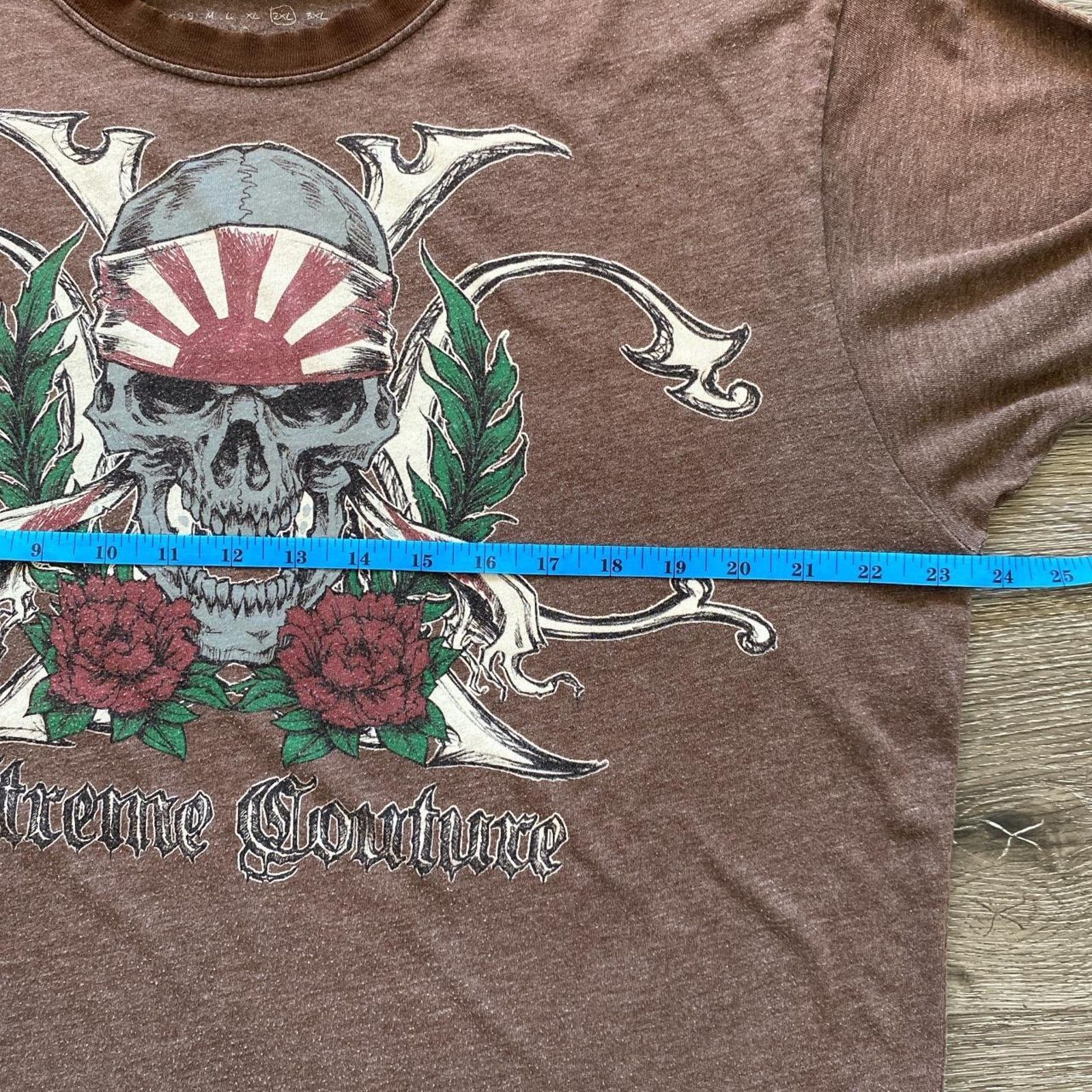 Affliction Xtreme Couture Skull Y2K Shirt Size US XL / EU 56 / 4 - 7 Thumbnail