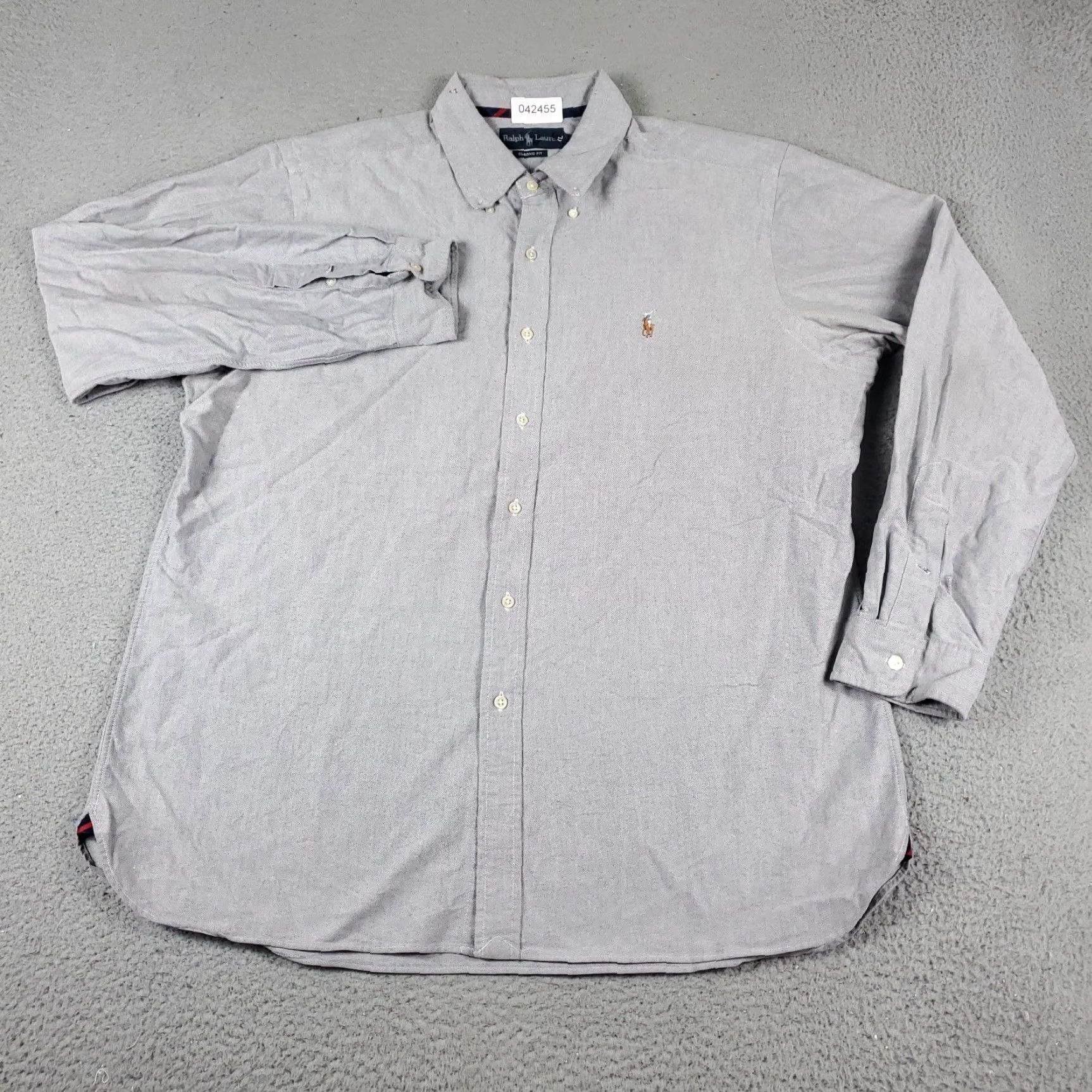 Ralph Lauren Ralph Lauren Button-Up Shirt Mens XL Gray Long Sleeve Casual Size US XL / EU 56 / 4 - 2 Thumbnail