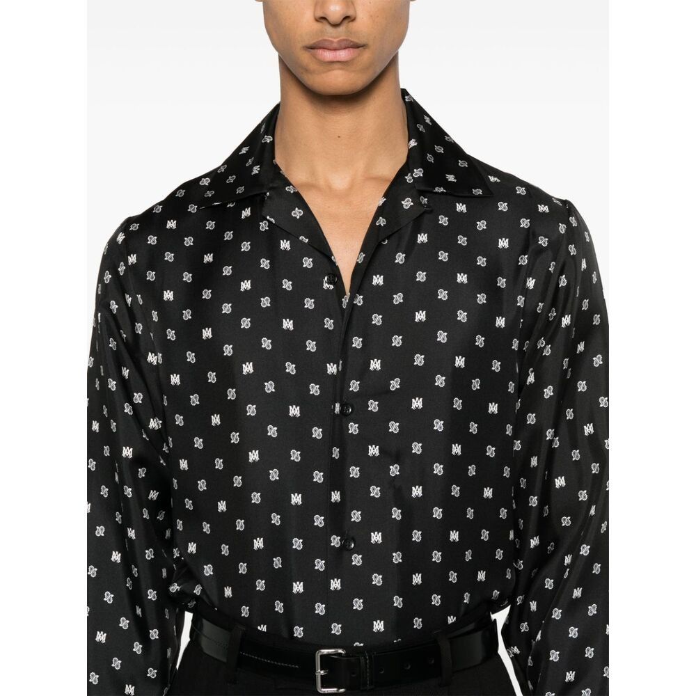 Amiri o1s1wg110625 Ma Paisley Silk Shirt in Black Size US XL / EU 56 / 4 - 5 Thumbnail