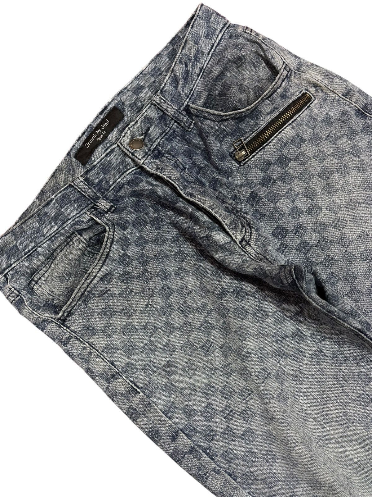Japanese Brand × Seditionaries Vtg Japan Growth Checker Plaid Bondage Jeans Size US 30 / EU 46 - 4 Thumbnail