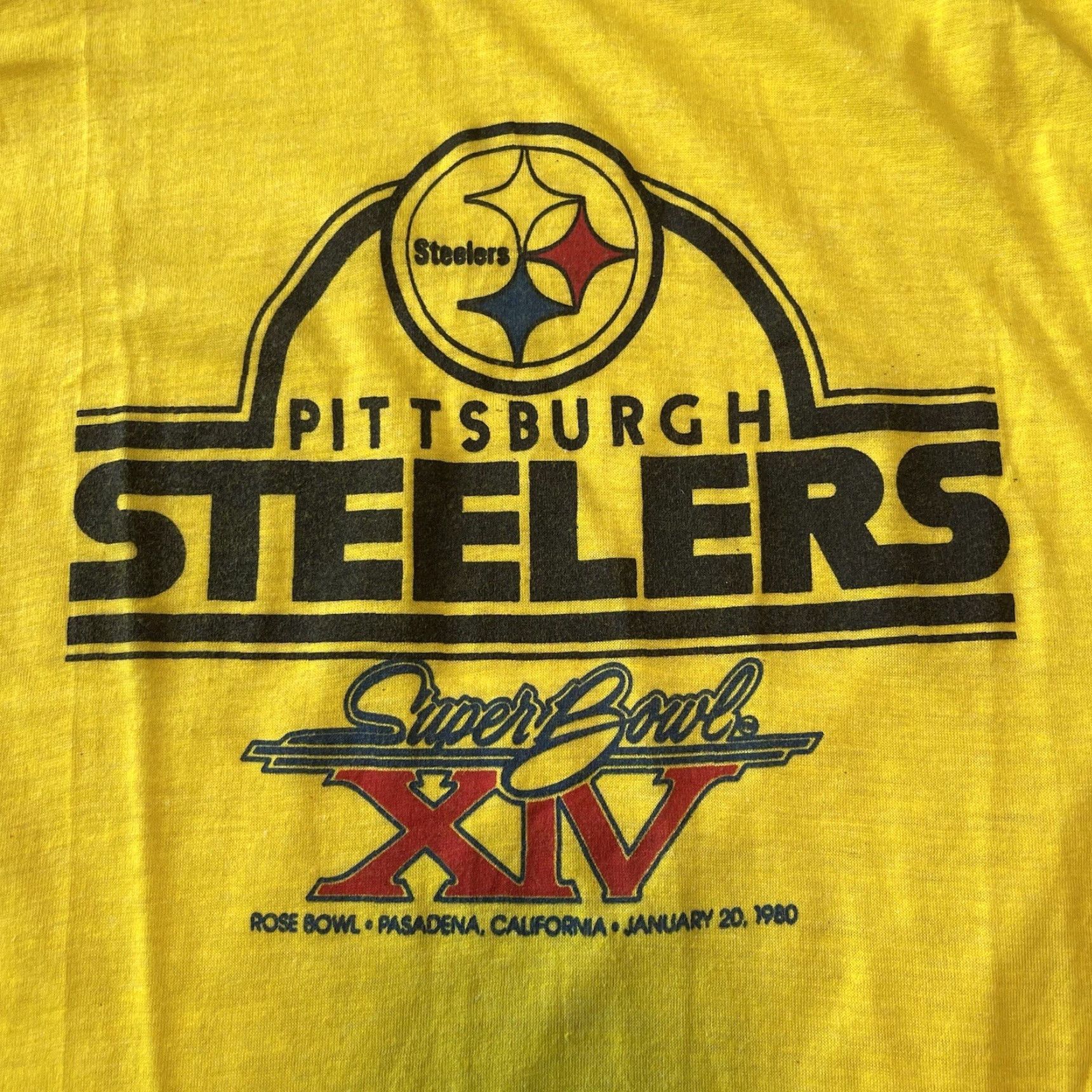 Vintage VINTAGE Pittsburgh Steelers Super Bowl XIV T Shirt Men’s Size Medium Yellow Size US M / EU 48-50 / 2 - 2 Thumbnail