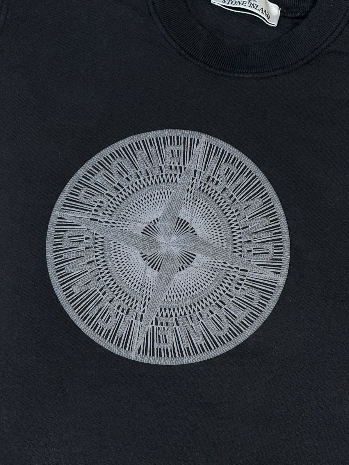 Stone Island Stone Island Rubberized Logo Black Sweatshirt Size US S / EU 44-46 / 1 - 3 Thumbnail