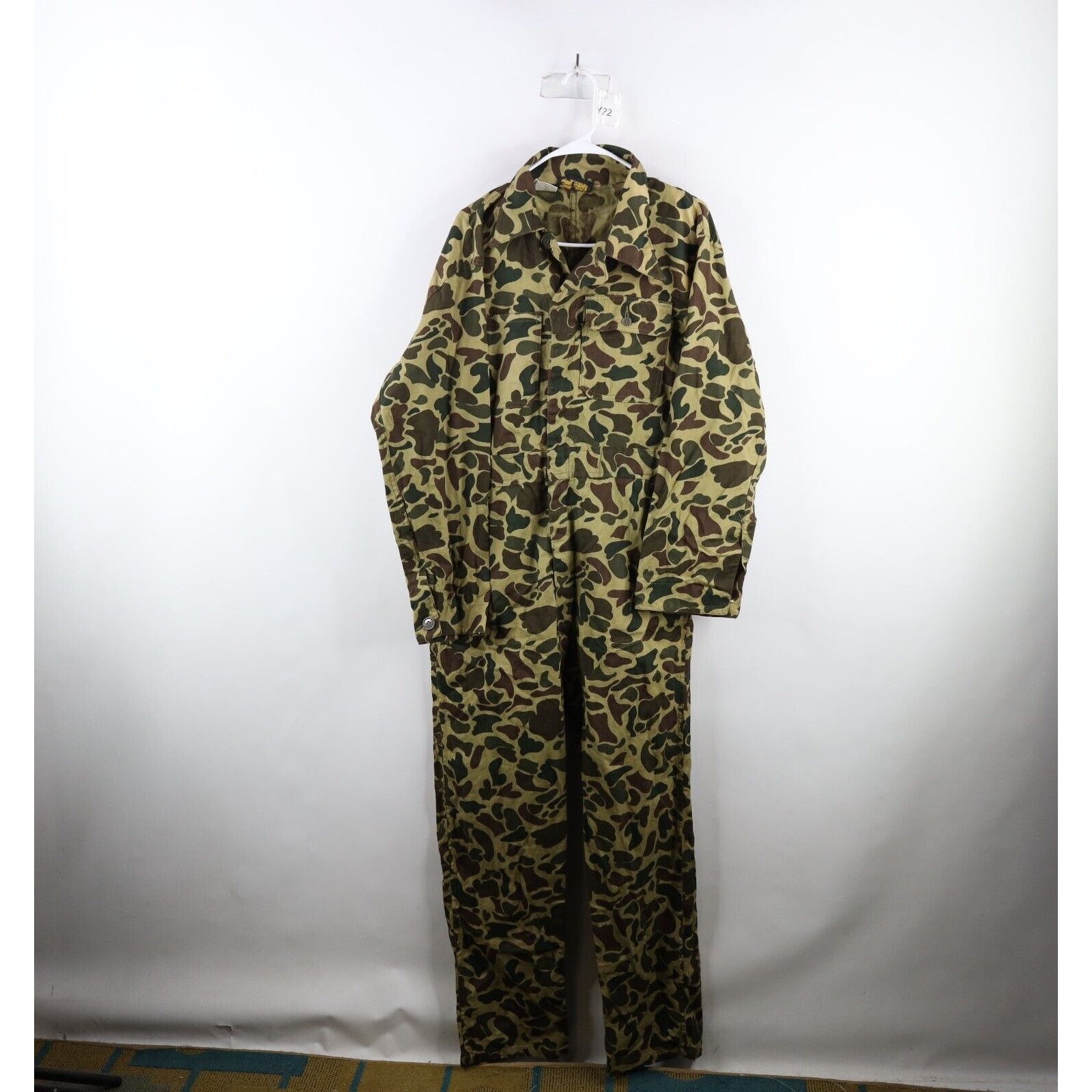 image of Vintage 70's Streetwear Faded Frogskin Camouflage Coveralls, Men's (Size XL)