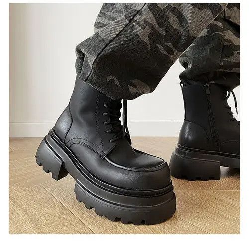 VIBE Classic Black Leather Boots Size US 9 / EU 42 - 3 Thumbnail