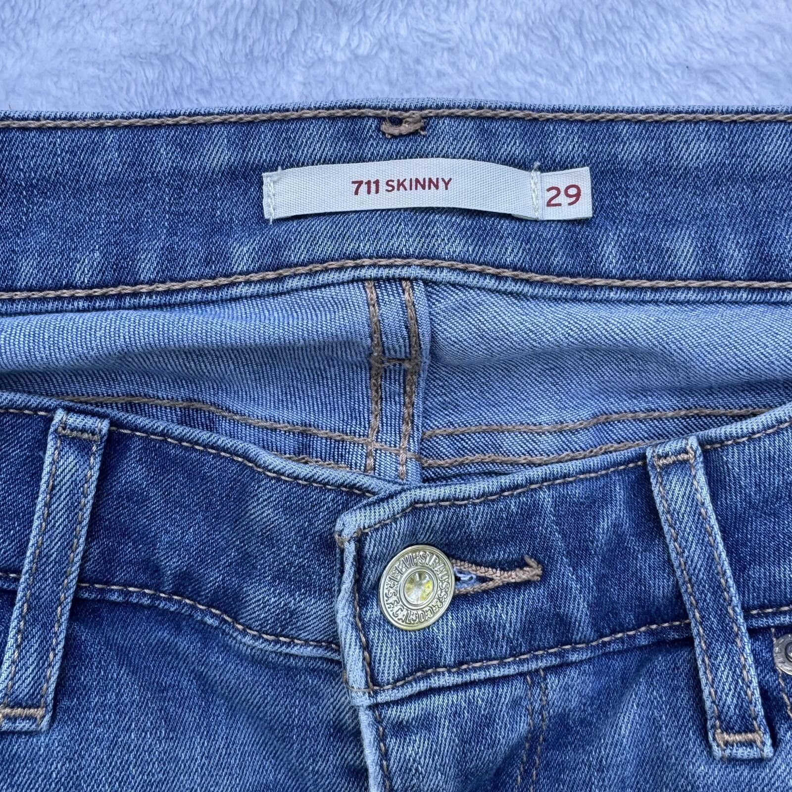 Levi's Womens Levi's 711 Skinny Jeans Size 29 Size 29" - 2 Thumbnail