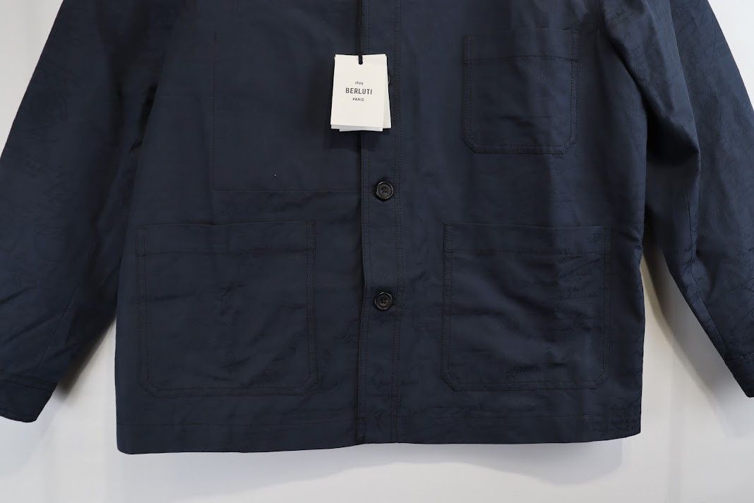 Berluti o1rshd1 Button up Jacket in Navy Blue Size US L / EU 52-54 / 3 - 8 Thumbnail