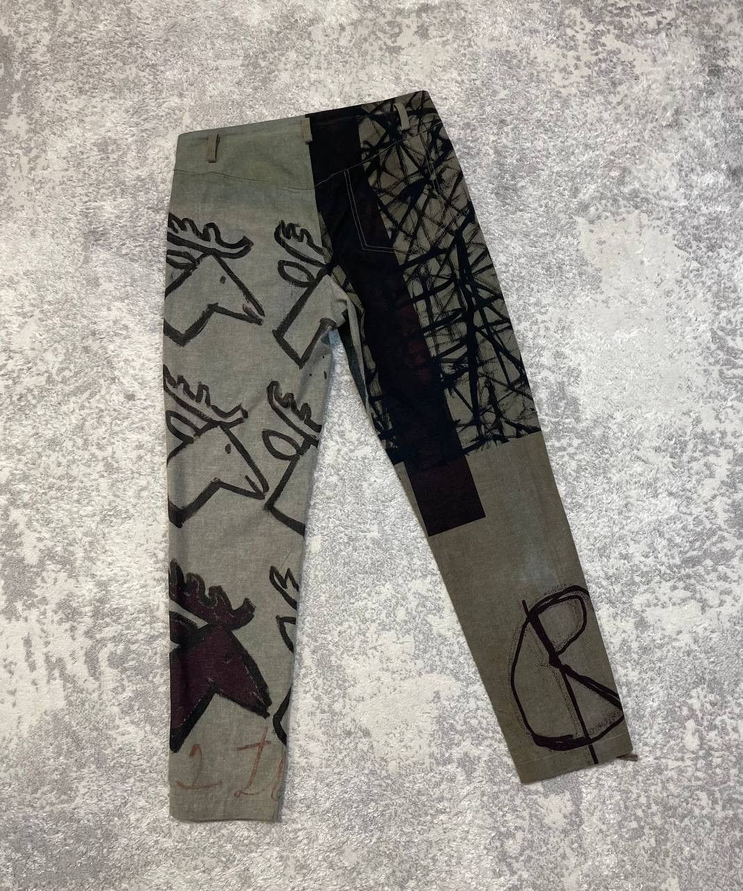 Annette Görtz Avant-Garde Art Print Pants, Cubist, Germany