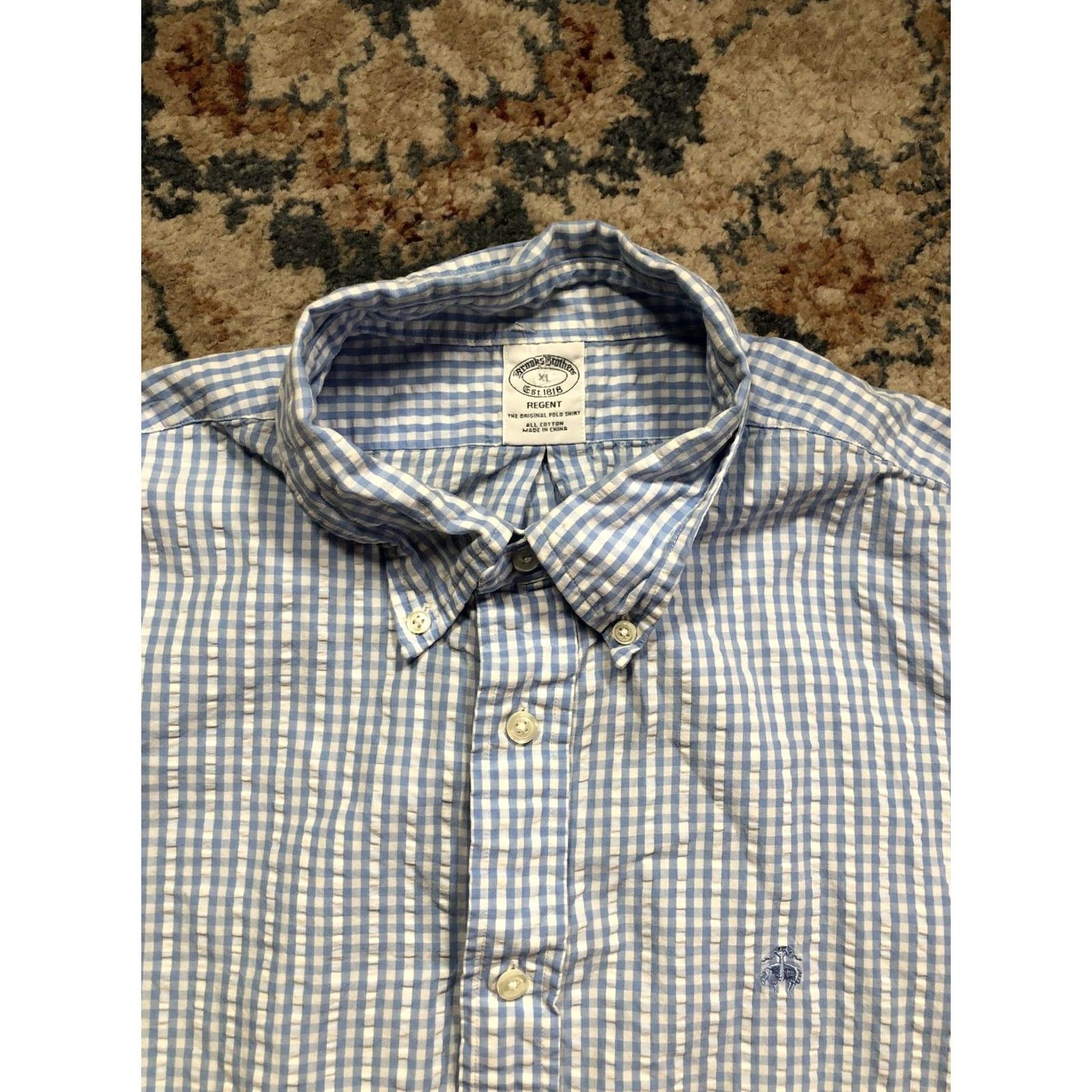 Brooks Brothers Brooks Brothers Shirt Mens Medium Blue Check Regent Long Sleeve Button Down Size US M / EU 48-50 / 2 - 2 Thumbnail