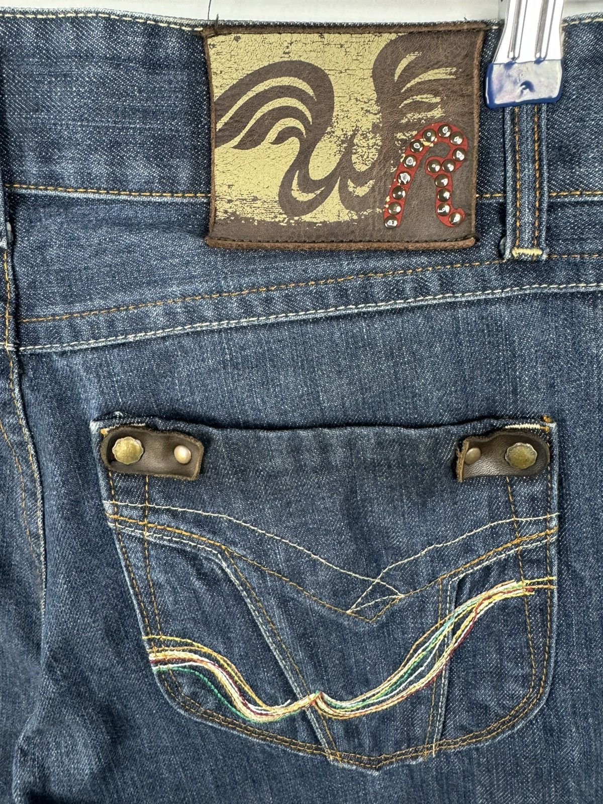 Designer Replay Guccio Low Waist Slim Stretch Waxed Denim Jeans Size US 30 / EU 46 - 10 Thumbnail