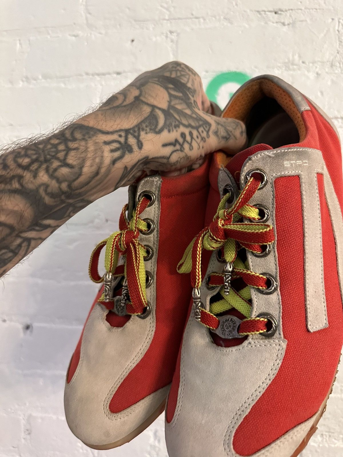 Chrome Hearts CHROME HEARTS 1/1 ETRO LEATHER SNEAKERS Size US 11 / EU 44 - 8 Thumbnail