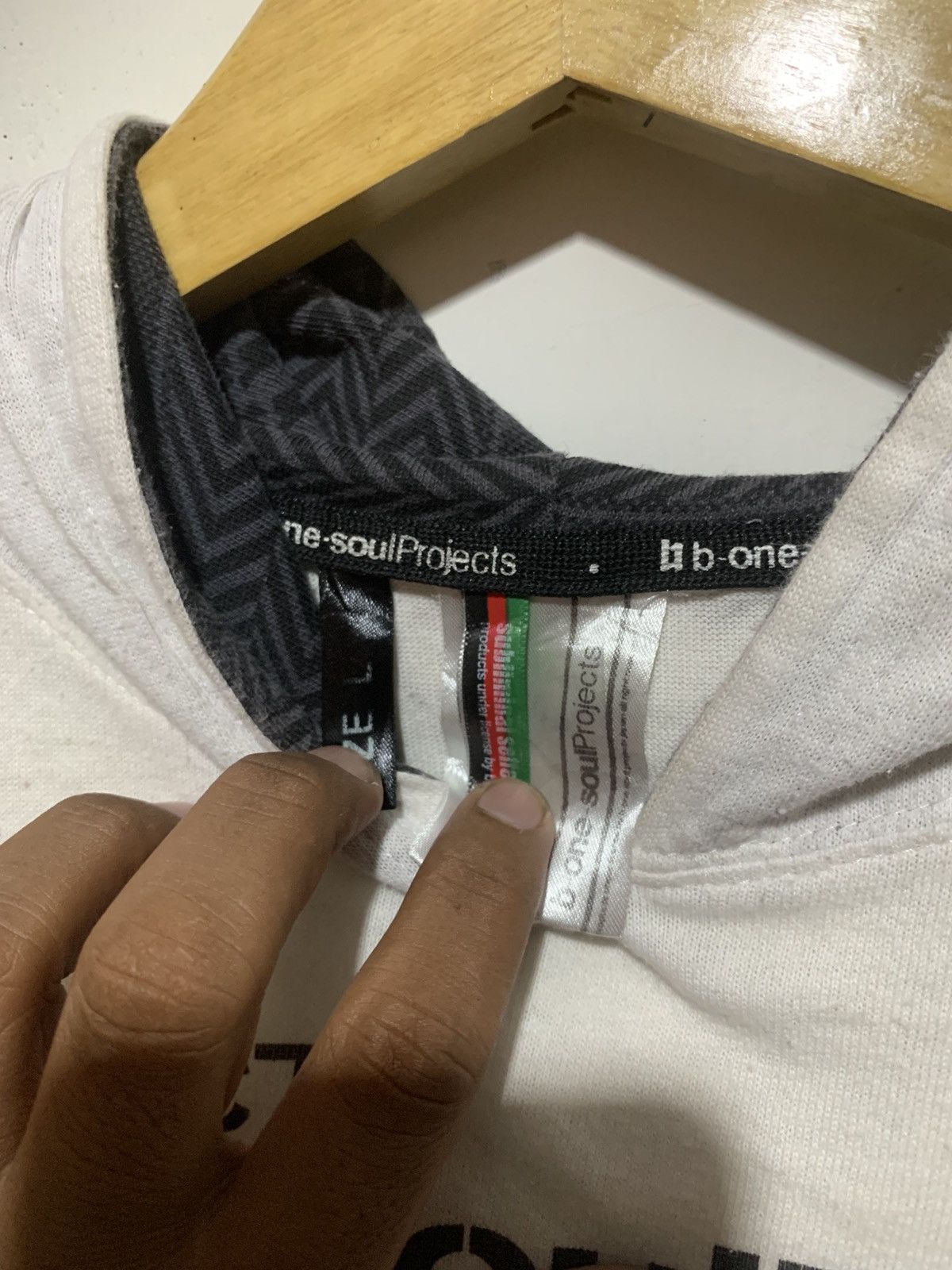 14th Addiction Japanese Double Layer B-One Soul Project Hoodie Tee Shirt Size US L / EU 52-54 / 3 - 8 Thumbnail