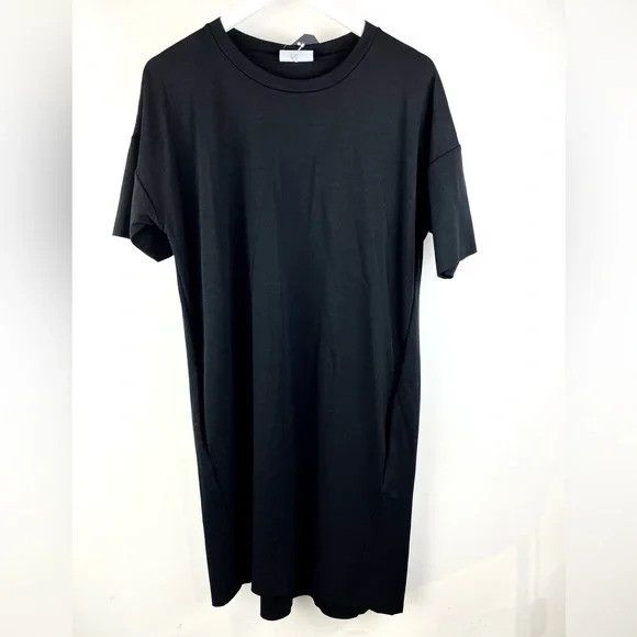 image of Minimum Regitza Black Short T-Shirt Dress, Women's (Size Medium)