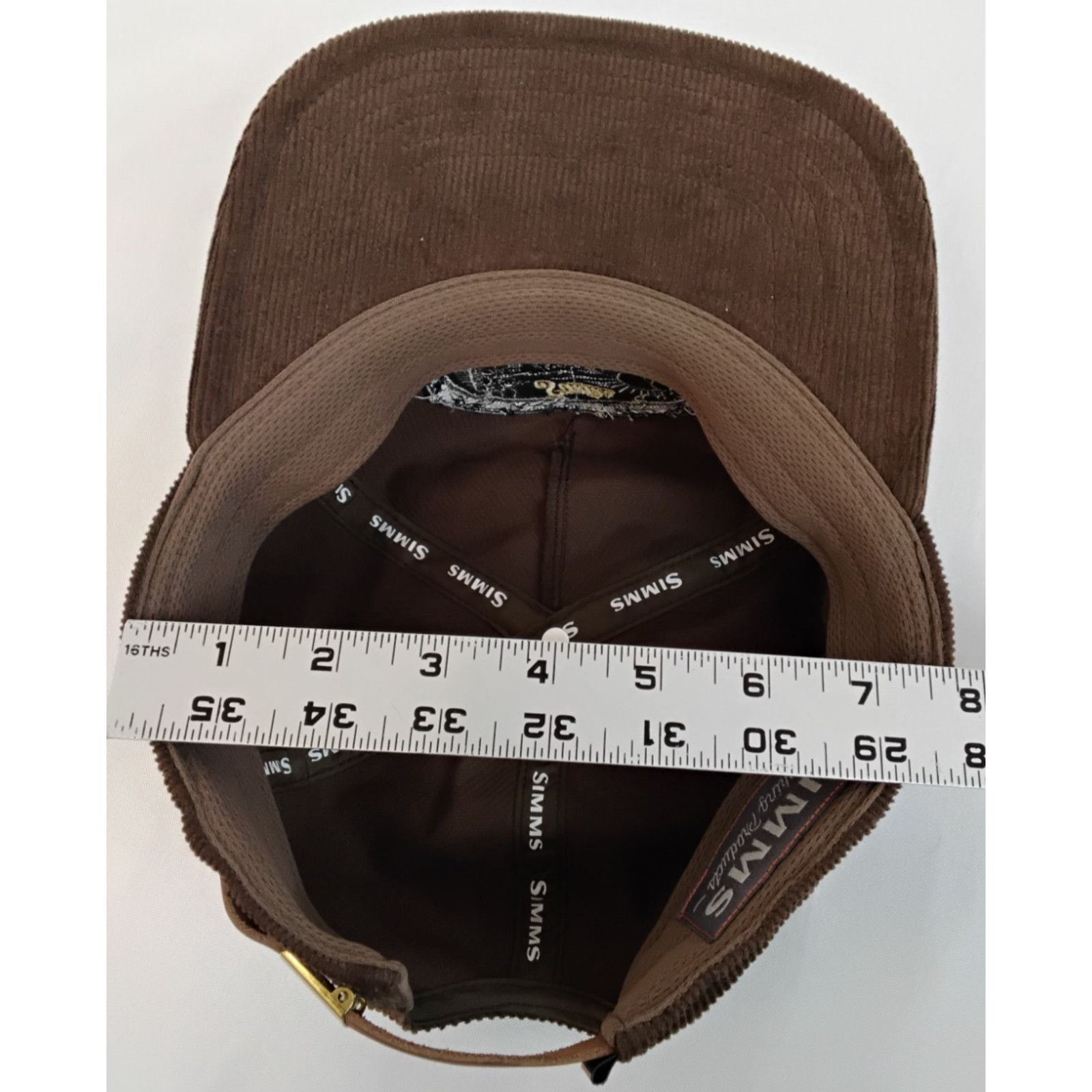 Simms Simms Corduroy Flat Brim Hat Brown Embroidered Double Haul Size ONE SIZE - 14 Thumbnail