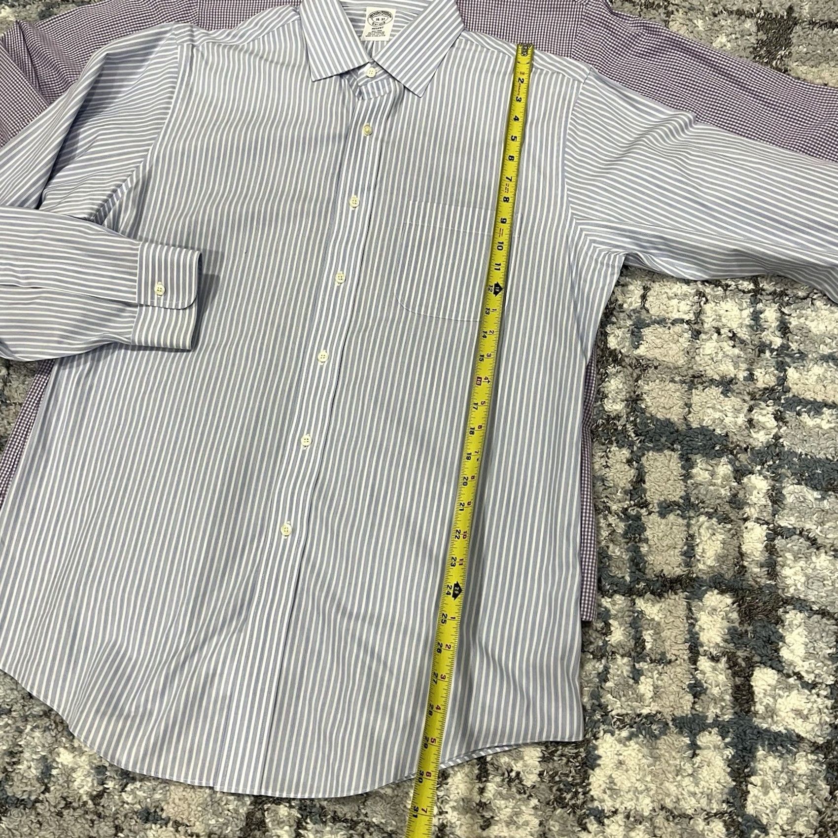 Brooks Brothers Brooks Brothers Mens Dress Shirt Lot Size 16 33 Non Iron Supima Cotton Polka Dot Blue Long Sleeve Regular Fit Classic Office Mens Size 42R - 5 Thumbnail