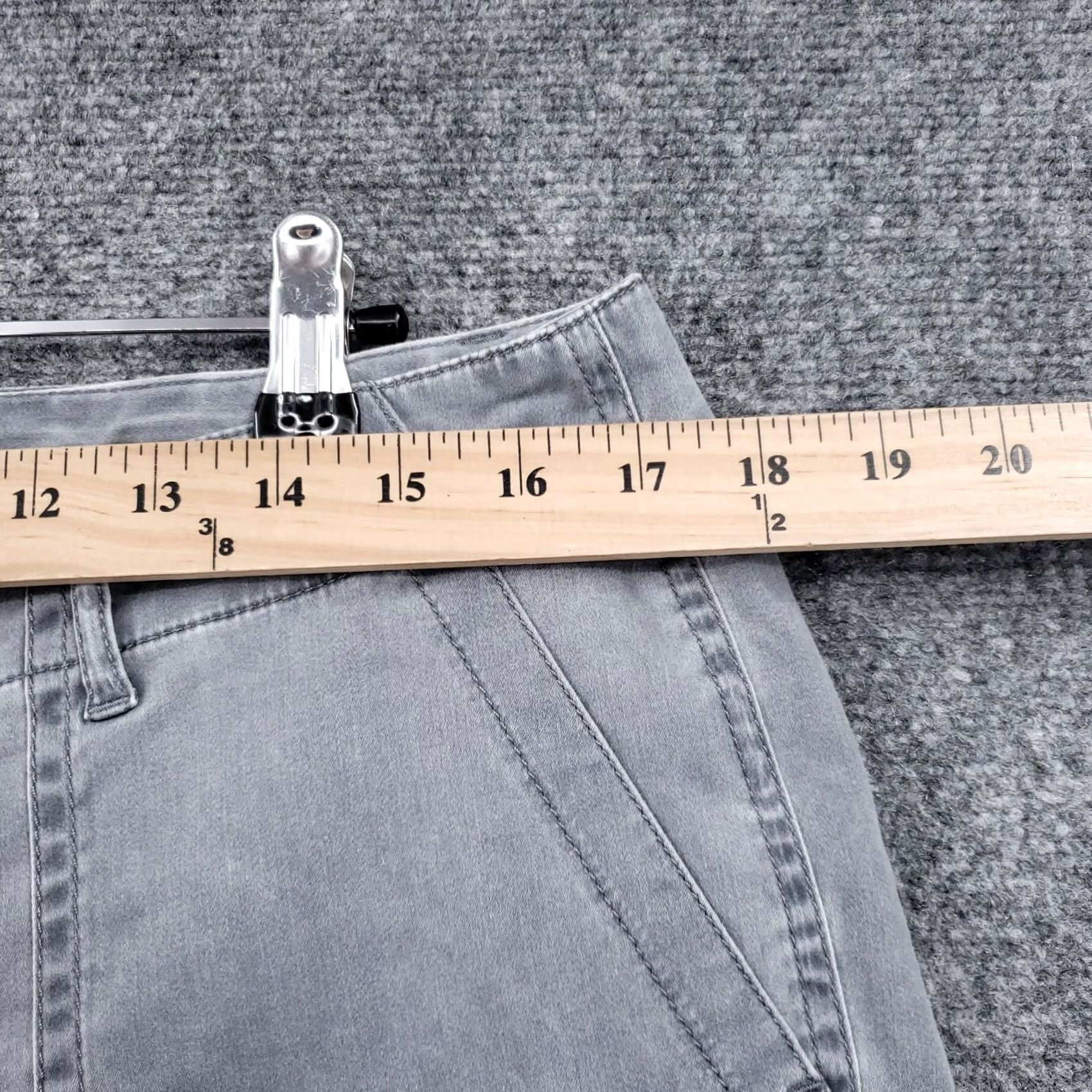 J. Jill J. Jill Pants Women 12 Gray Cropped Stretch Mid Rise Utility Straight Zip Fly Size 34" / US 12 / IT 48 - 7 Thumbnail