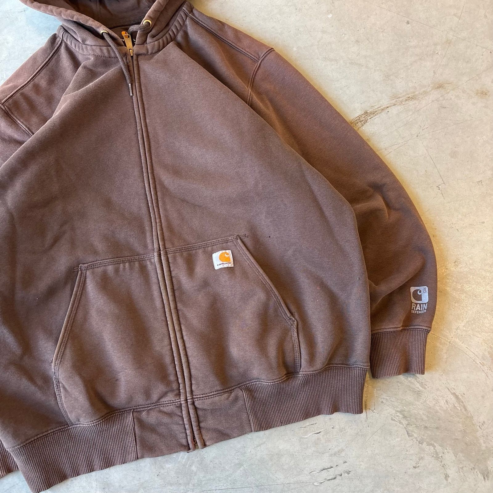 Carhartt y2k brown earthtone carhartt zip up jacket Size US XL / EU 56 / 4 - 2 Thumbnail