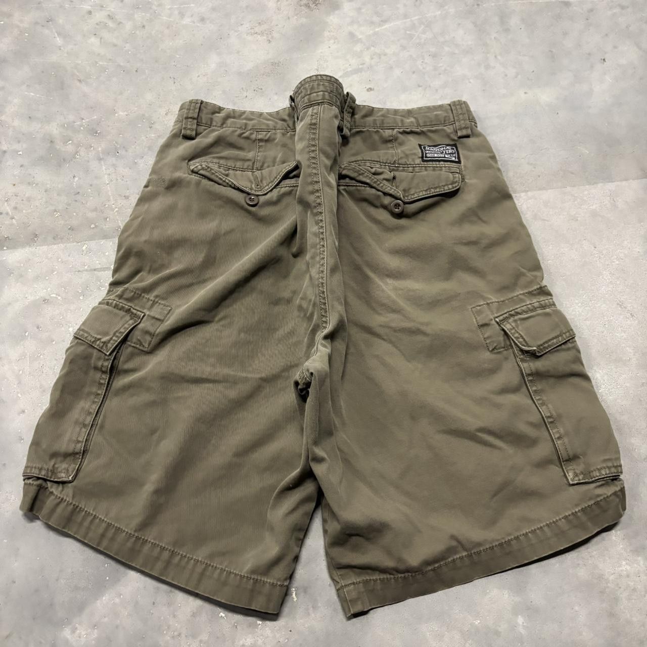 Japanese Brand × Vintage Crazy Vintage Y2K/2000s Grunge Khaki Skater Style Cargo Shorts! Size US 38 / EU 54 - 5 Thumbnail