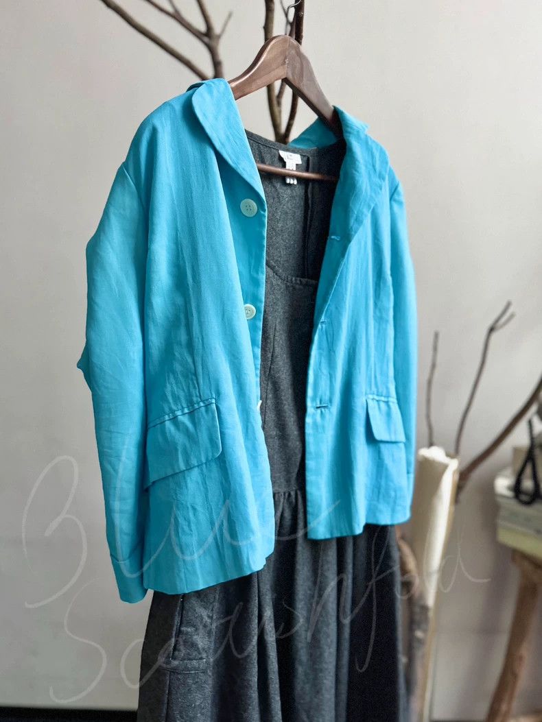 Comme des Garcons Comme des Garcons Water blue coat Size M / US 6-8 / IT 42-44 - 8 Thumbnail