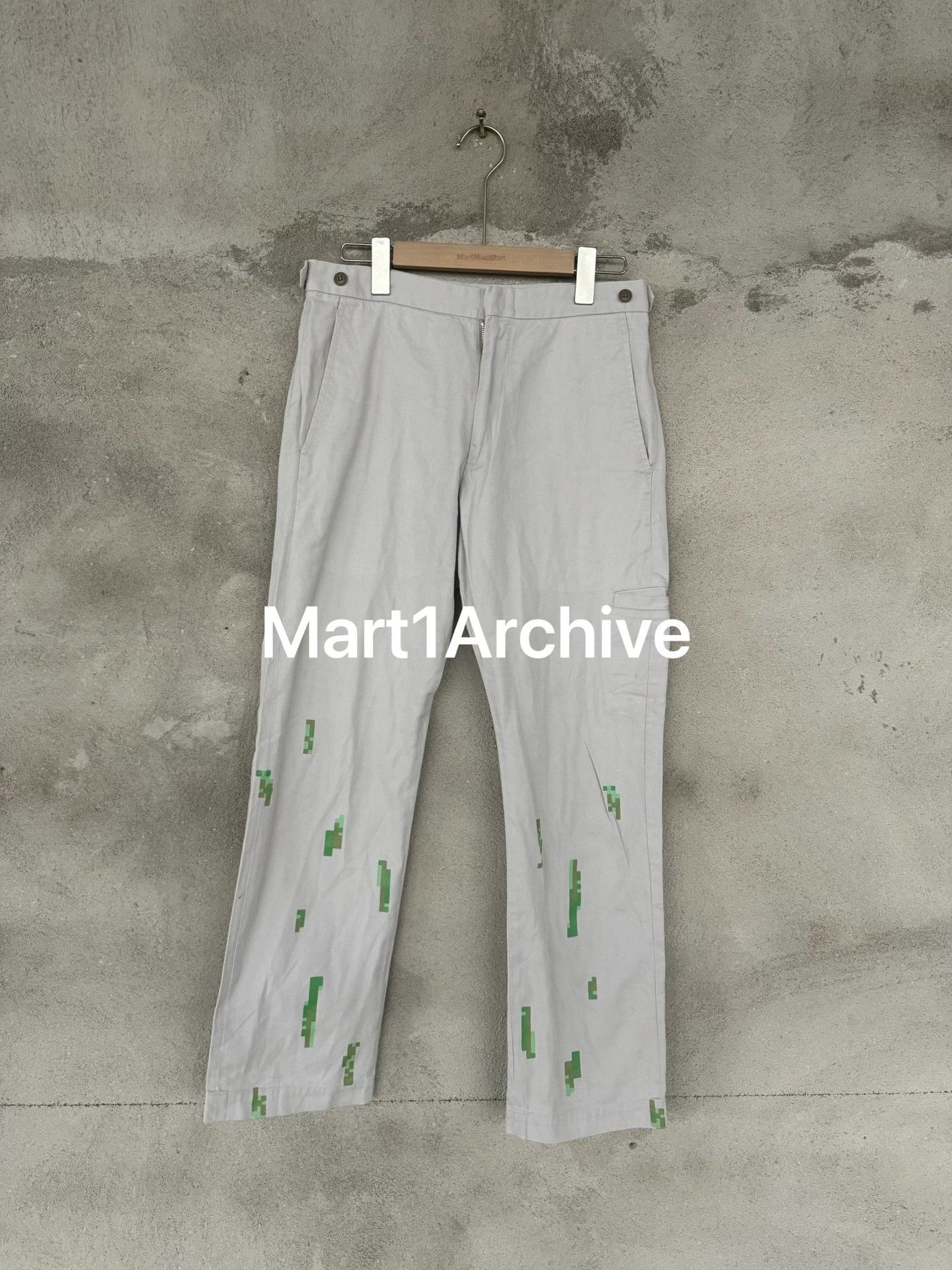 Comme des Garcons Comme Des Garçons Homme Plus 00AD Pixel Print Straight Pants Size US 30 / EU 46 - 1 Thumbnail
