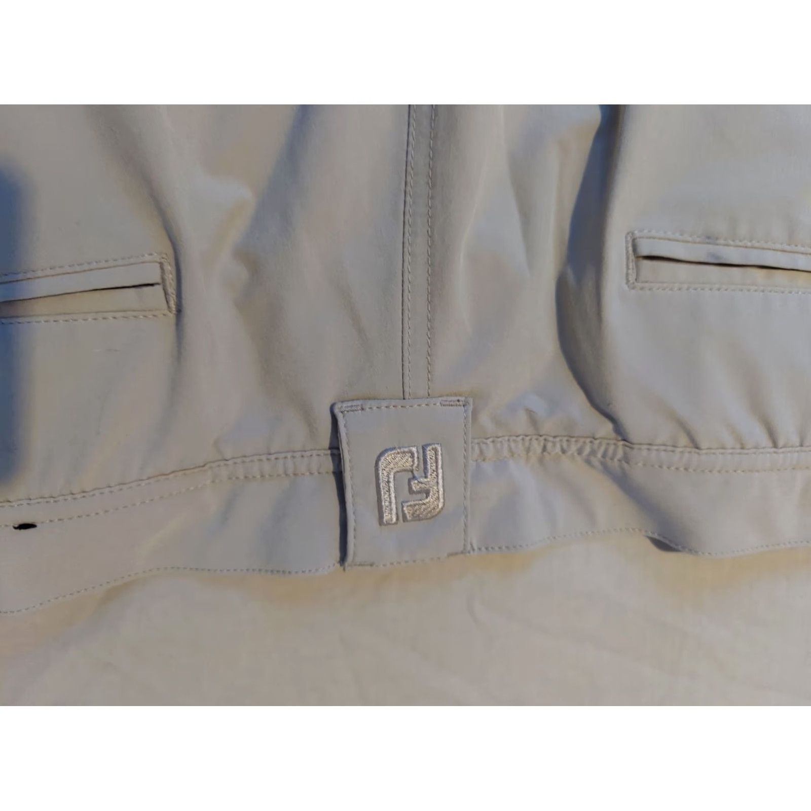 Footjoy FootJoy Mens Shorts 42 Chino Khaki Beige 8.5 Inseam Flat Front Regular 42 in Waist Summer Casual Golf Size US 42 / EU 58 - 2 Thumbnail