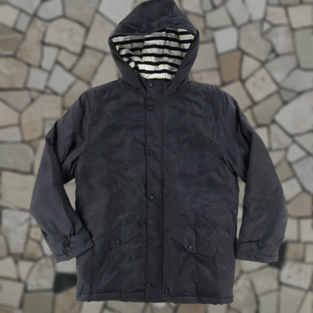 Brooks Brothers Windbreaker Jacket Navy Blue Men's XL Fleece Lined Solid Long Sleeve Regular Fit Shirt