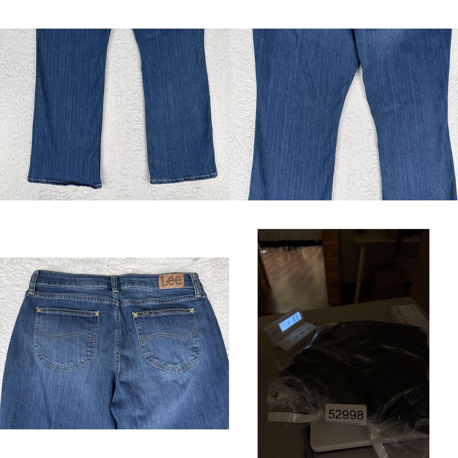 Lee Lee Jeans Womens Bootcut Jeans 12 Blue Mid Rise Stretch Denim 5-Pocket Solid Medium Wash Casual Fit Mens? Size 34" / US 12 / IT 48 - 10 Thumbnail
