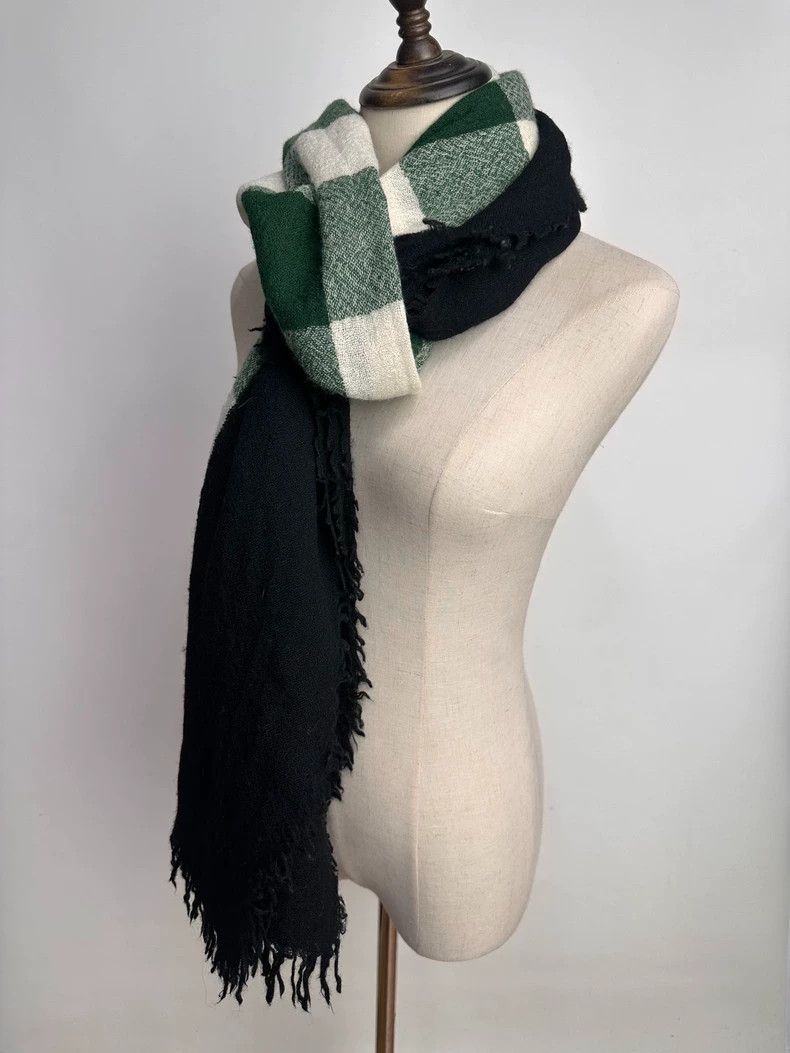 Yohji Yamamoto Yohji Yamamoto Wool paneled contrast scarf 2501-Nextarrow Size ONE SIZE - 3 Thumbnail