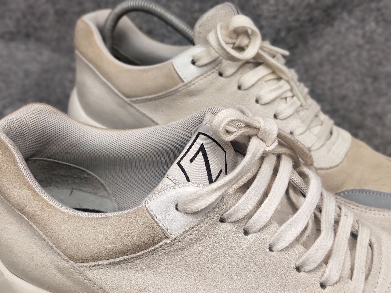 Z Zegna Z Zegna Design Suede Leather Beige low top Lace Up Sneakers Size US 9.5 / EU 42-43 - 20 Thumbnail