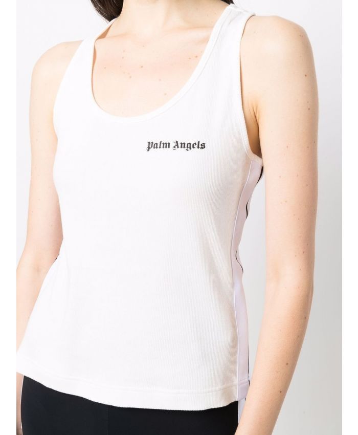 Palm Angels o1mle0425 Logo Tank Top in White Size XS / US 0-2 / IT 36-38 - 3 Thumbnail