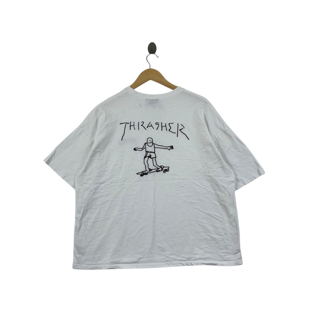 Thrasher THRASHER MAGAZINE SKATEBOARD Cropped Top Tee Shirt Top Size L / US 10 / IT 46 - 5 Thumbnail