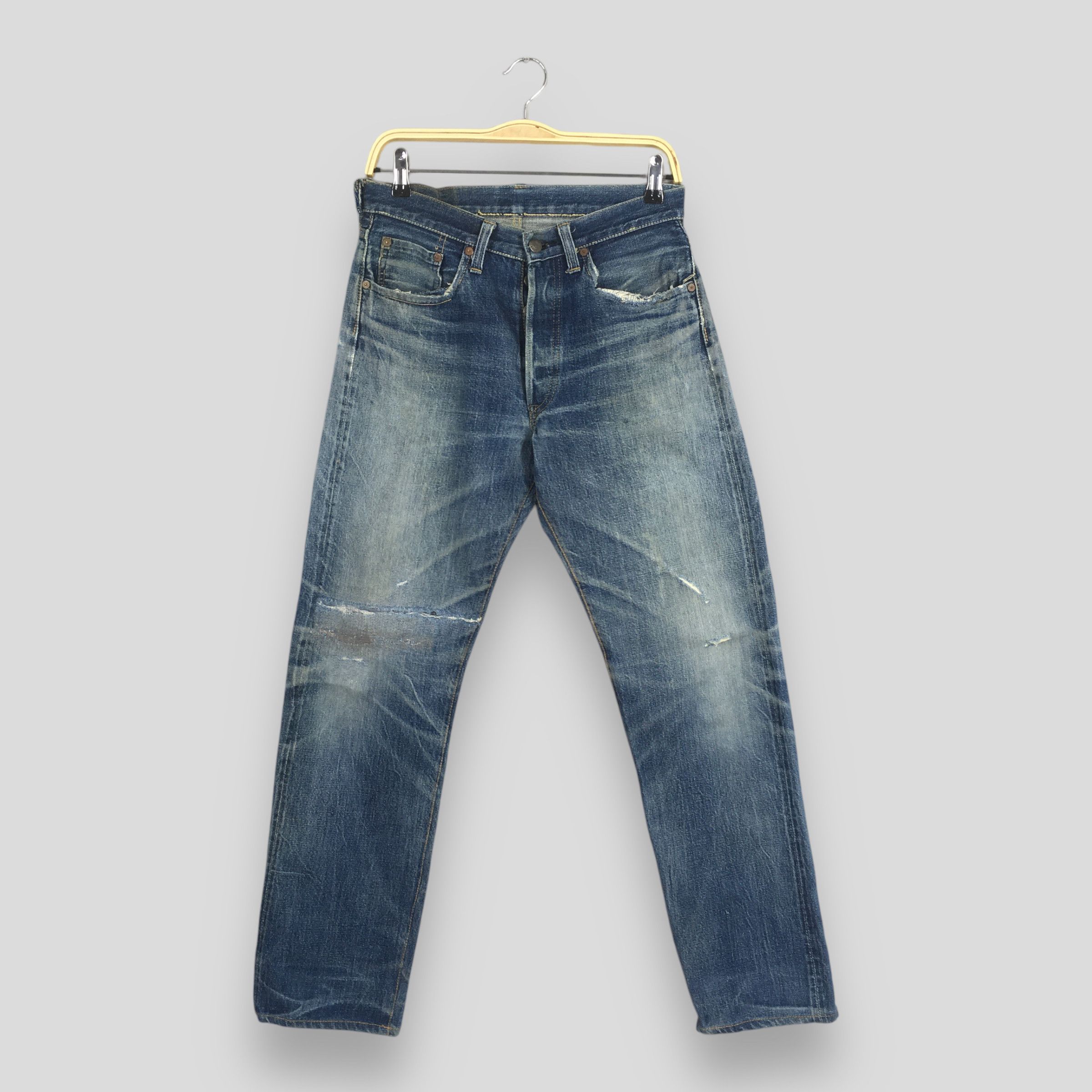 Eternal Size 28x29 Vintage 90s Sewing Chop Crafted Japan Jeans S97 Size US 28 / EU 44 - 1 Thumbnail