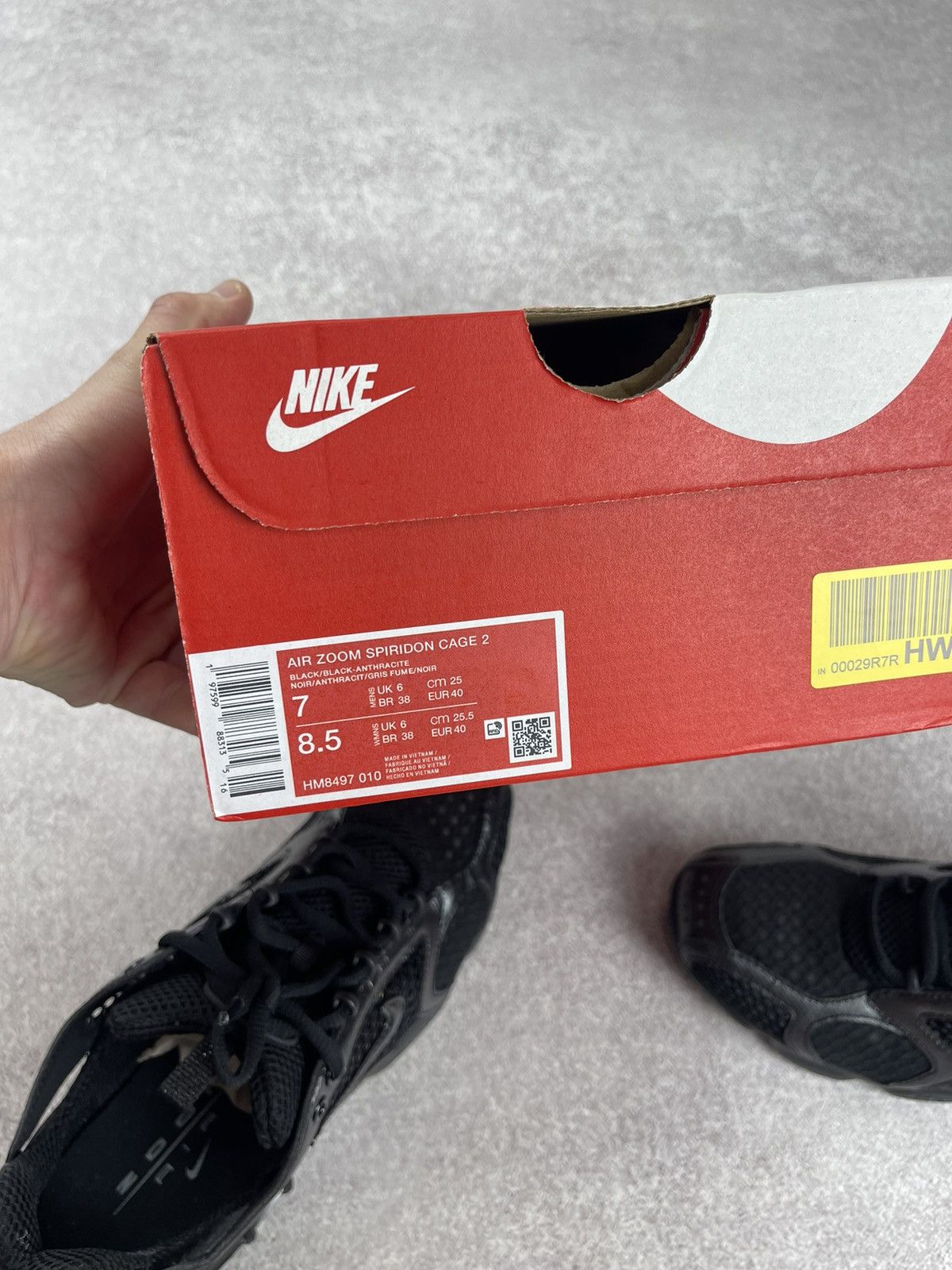 Nike Nike Air Zoom Spiridron Cage 2 Triple Black Size US 7 Size US 7 / EU 40 - 11 Thumbnail