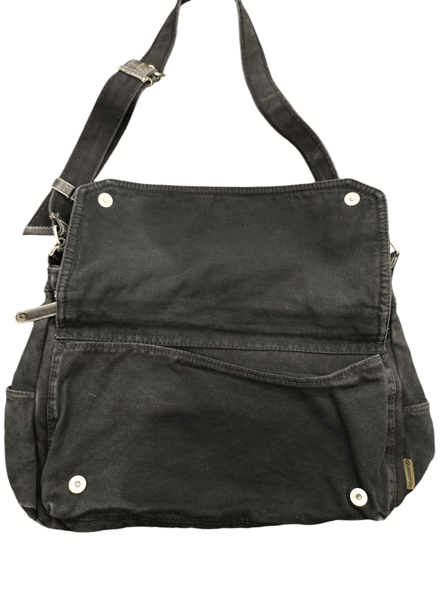 Comme des Garcons × Undercover Vintage Grand Stone Japan Canvas Black Sling Crossbody Bag Size ONE SIZE - 14 Thumbnail