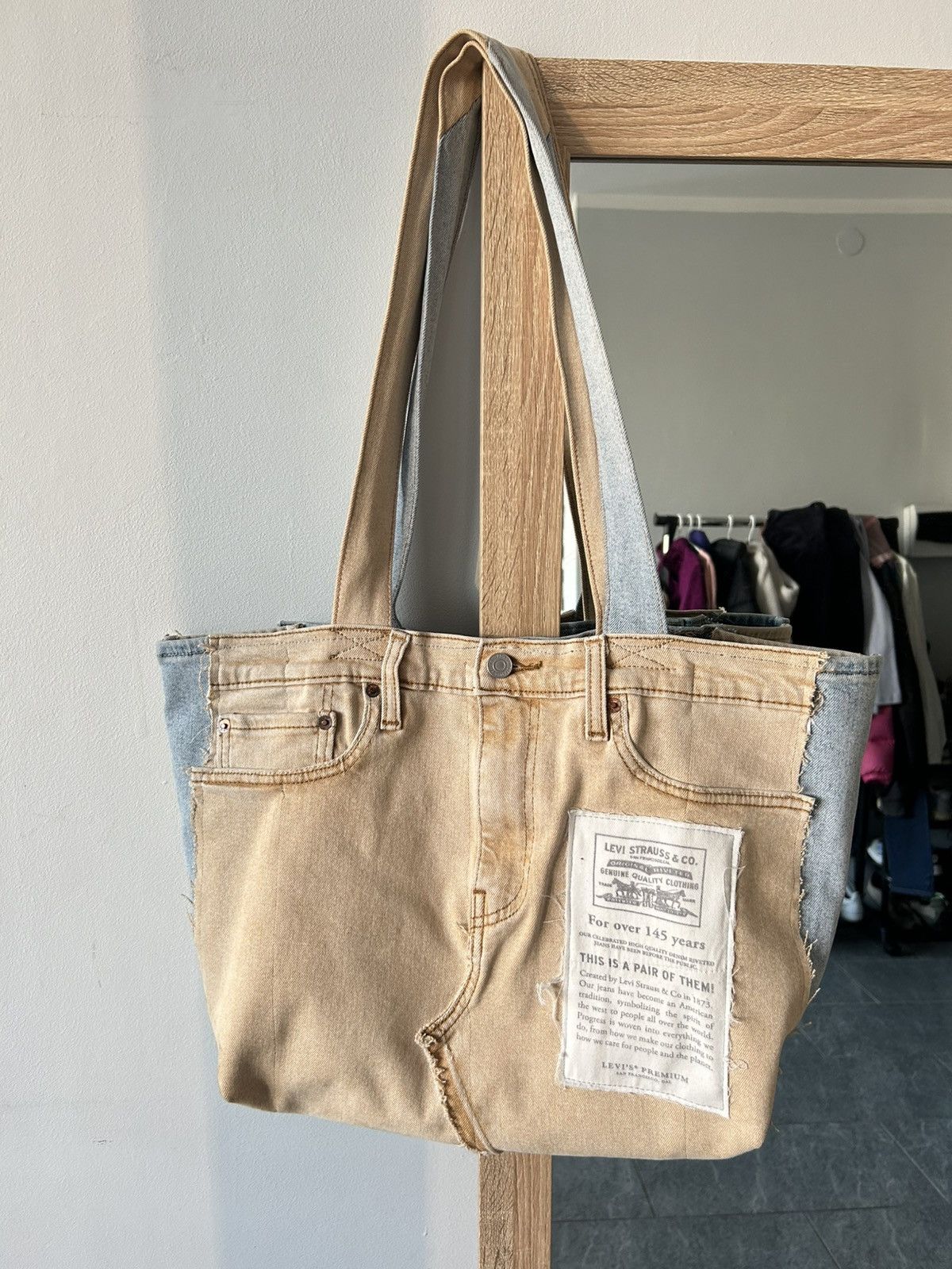 Grailed × Handmade × Levi's Rework bag Levi’s levis handmade jeans vintage rare denim Size ONE SIZE - 6 Thumbnail