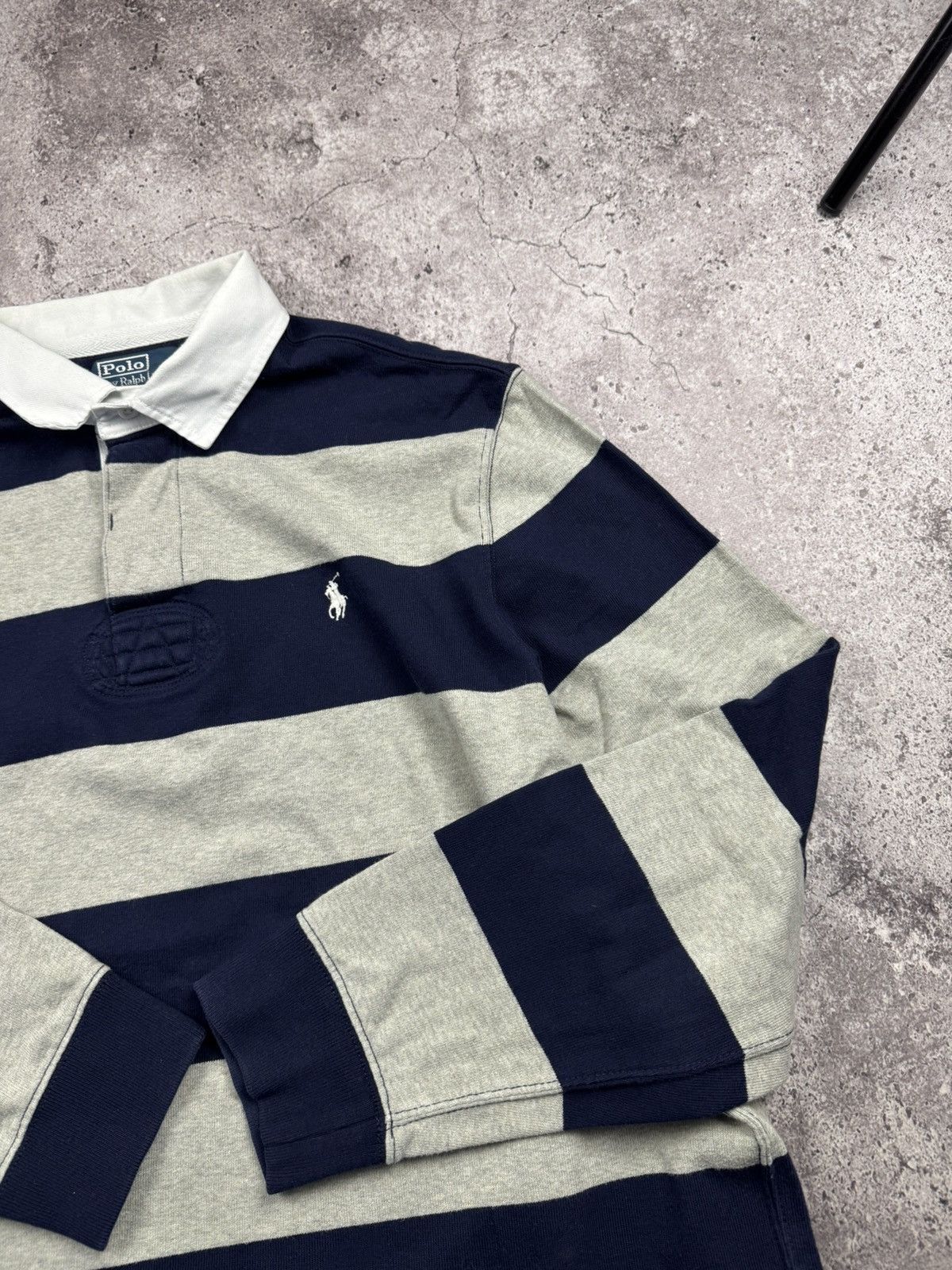 Polo Ralph Lauren Vintage Polo Ralph Lauren Striped Rugby Shirt Y2K Long Sleve Size US L / EU 52-54 / 3 - 6 Thumbnail