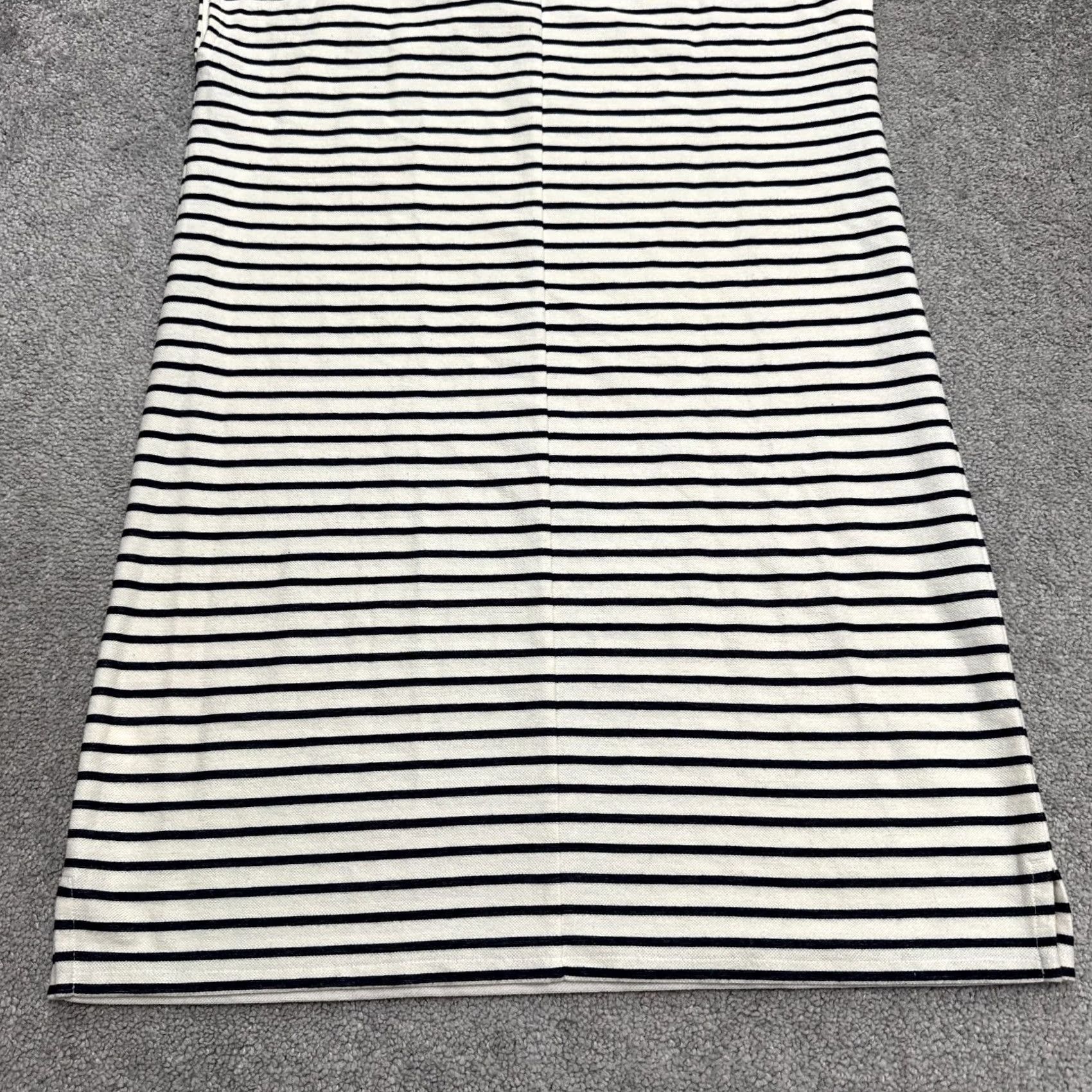 J.Crew J.Crew Striped Sleeveless V-Neck Midi Shift Dress Womens Small Navy Blue White Size S / US 4 / IT 40 - 5 Thumbnail