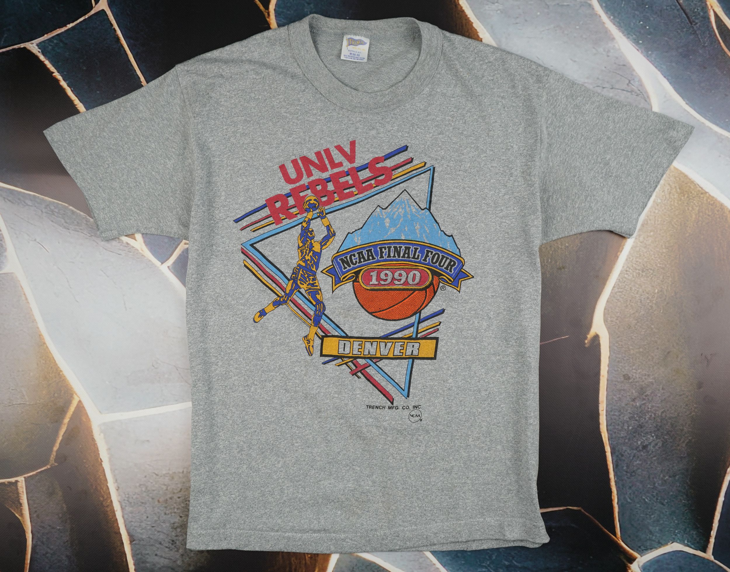 NBA × Vintage Vintage UNLV Rebels 1990 Basketball Denver T-Shirt Size US S / EU 44-46 / 1 - 1 Thumbnail