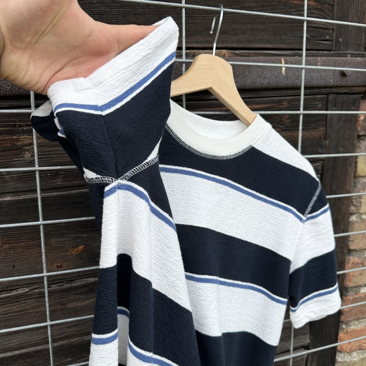 Norse Projects Norse Projects Johannes Textured Stripe T-Shirt Casual S Size US S / EU 44-46 / 1 - 9 Thumbnail