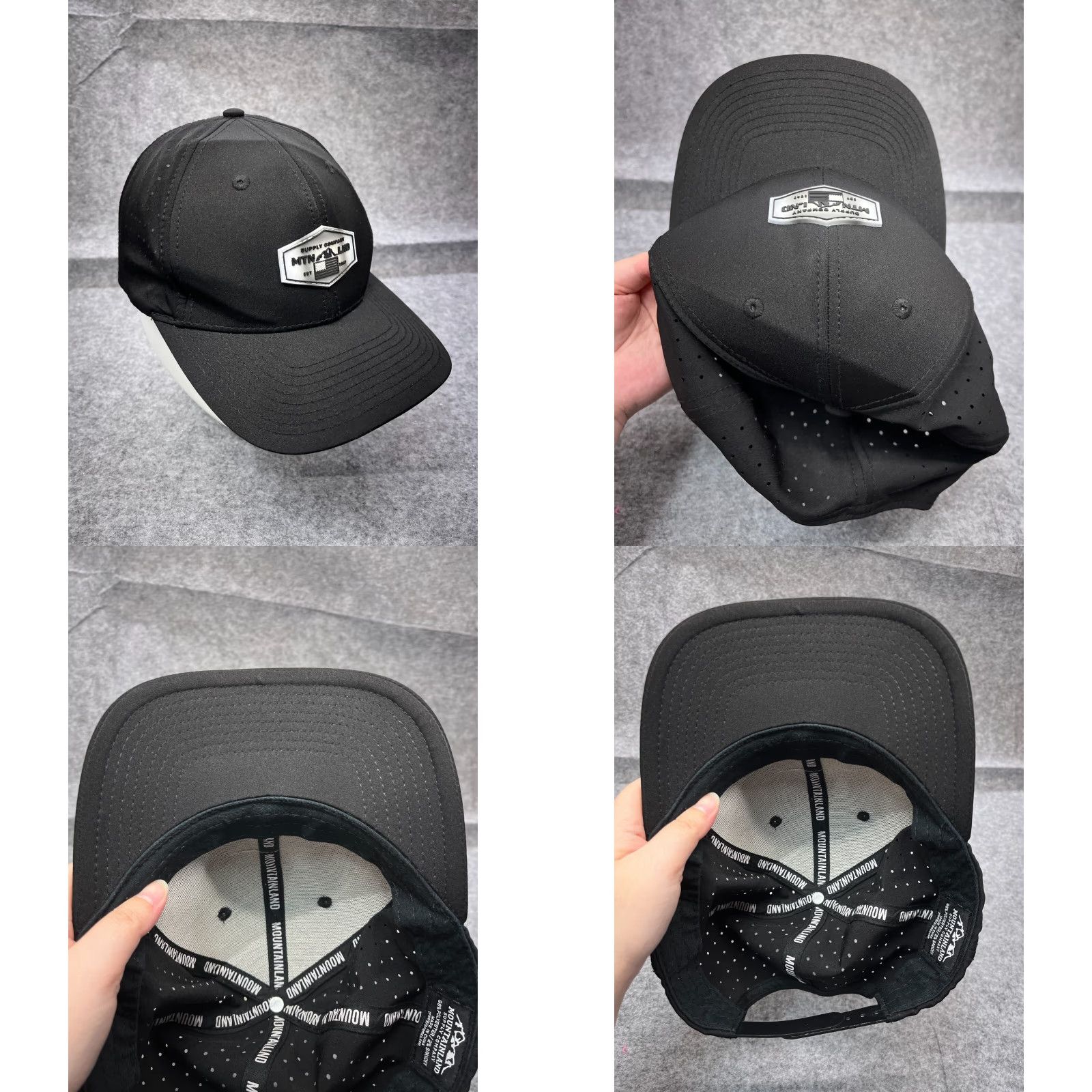 Vintage Mountainland Supply Hat Cap Snap Back Adult One Size Black Solid Polyester Blend Size ONE SIZE - 8 Thumbnail