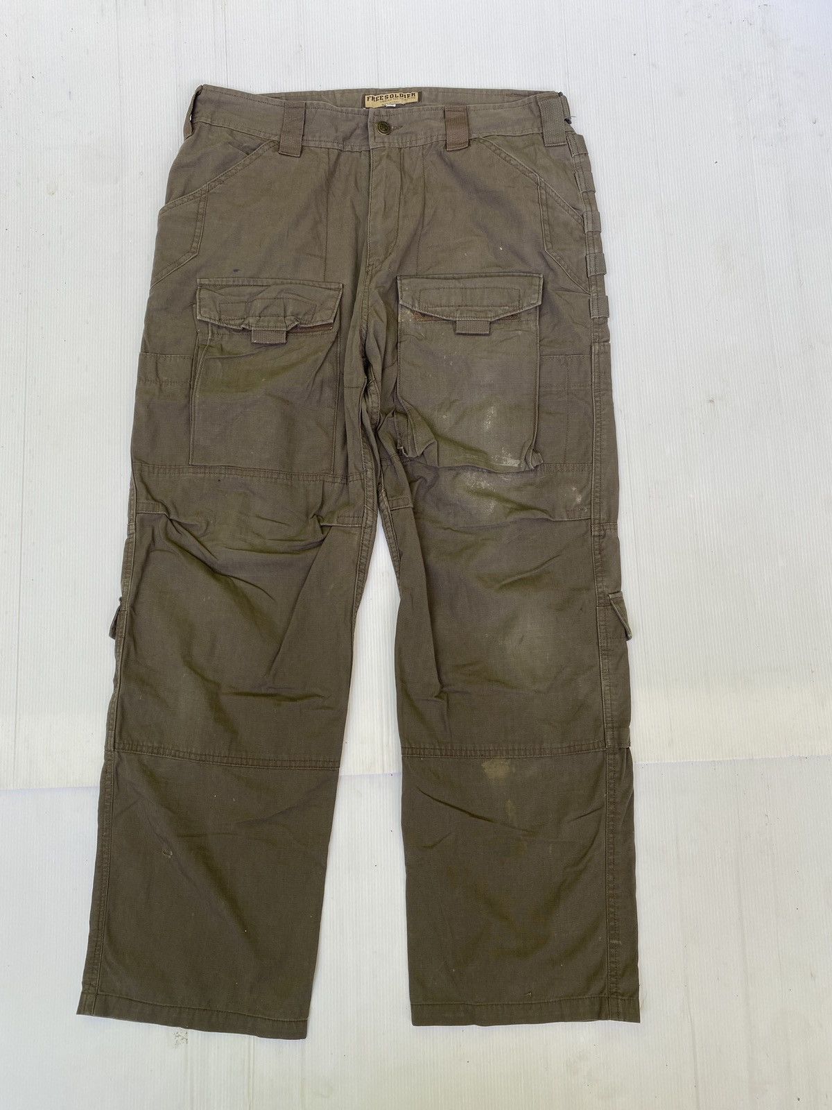 If Six Was Nine × Japanese Brand × Vintage Vintage Free soldier multi pocket cargo pants Size US 36 / EU 52 - 1 Thumbnail