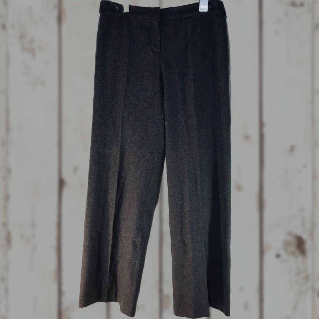 Michael Kors Michael Kors Gray Wool Dress Pants Wide-Leg Womens Size 10 Size 32" / US 10 / IT 46 - 1 Thumbnail