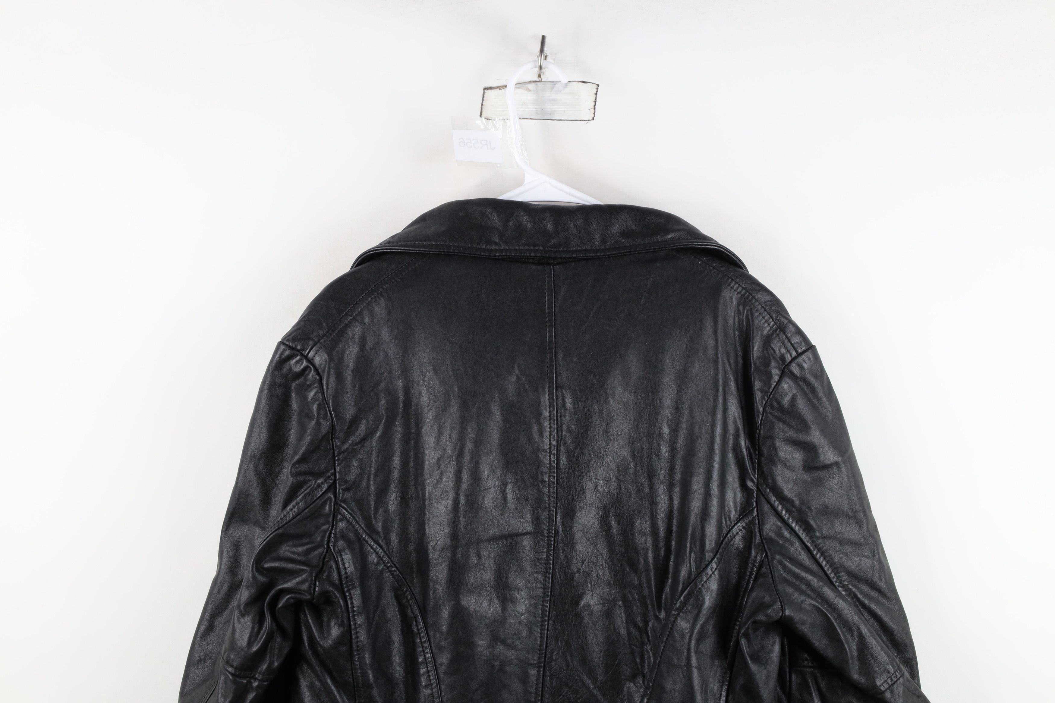 Vintage Vintage 60s 70s Streetwear Leather Jacket Coat Black USA Size US XXL / EU 58 / 5 - 15 Thumbnail