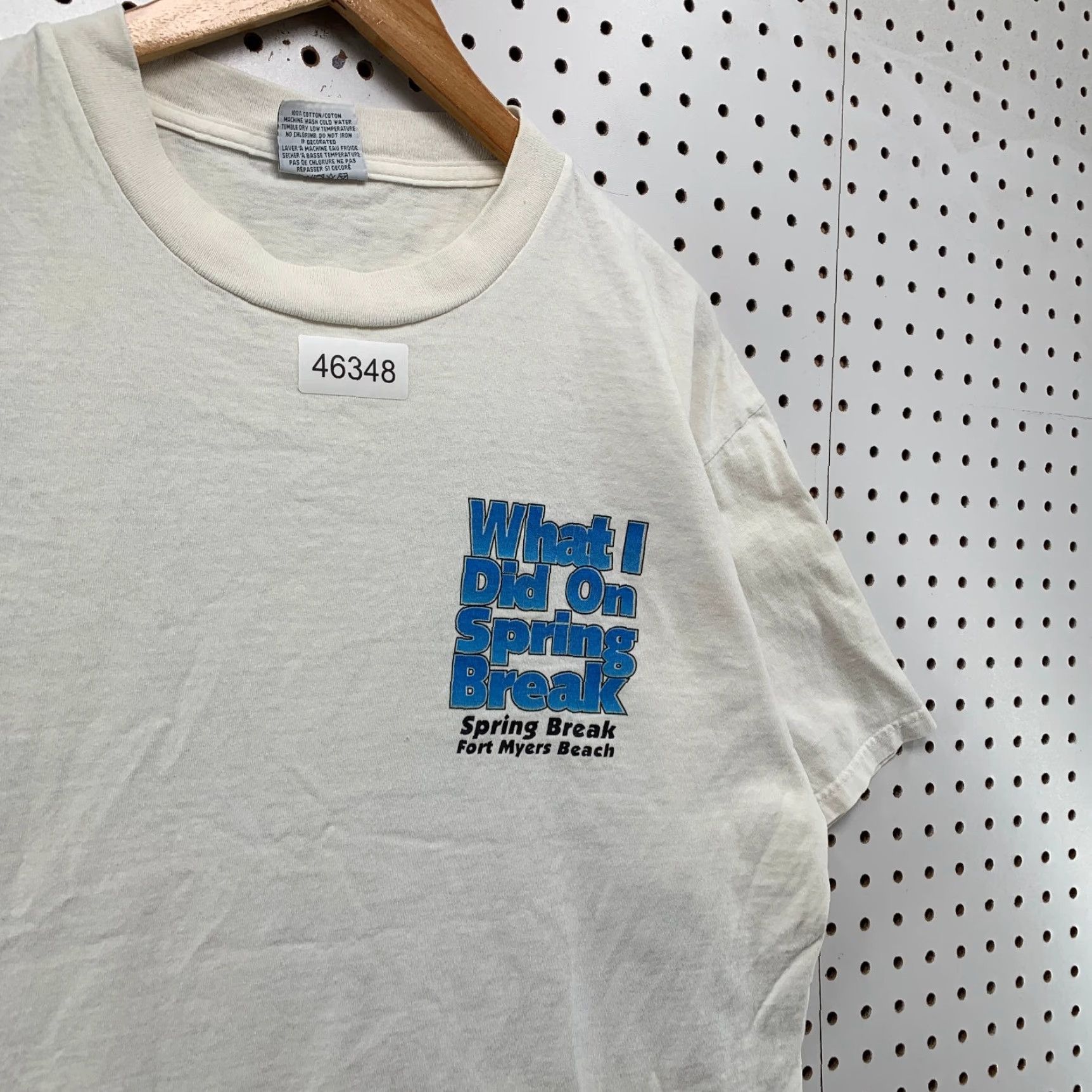 Gildan VINTAGE 90s Spring Break Beer Shirt Mens XL White Ft Myers Florida USA BRO Shirt Size US XL / EU 56 / 4 - 5 Thumbnail
