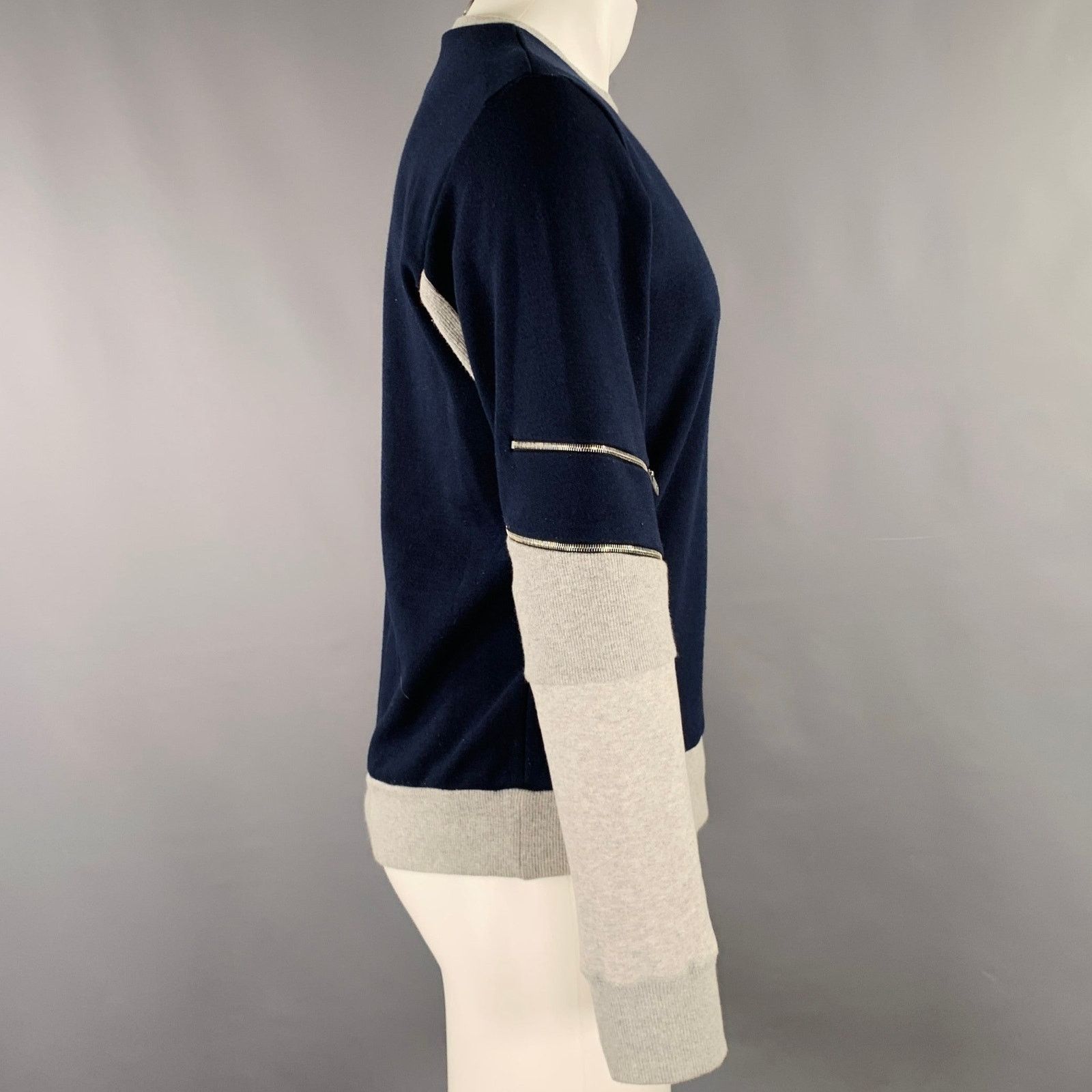 Tim Coppens M Navy Grey Mixed Fabrics Acrylic Blend Sweatshirt Size US M / EU 48-50 / 2 - 3 Thumbnail